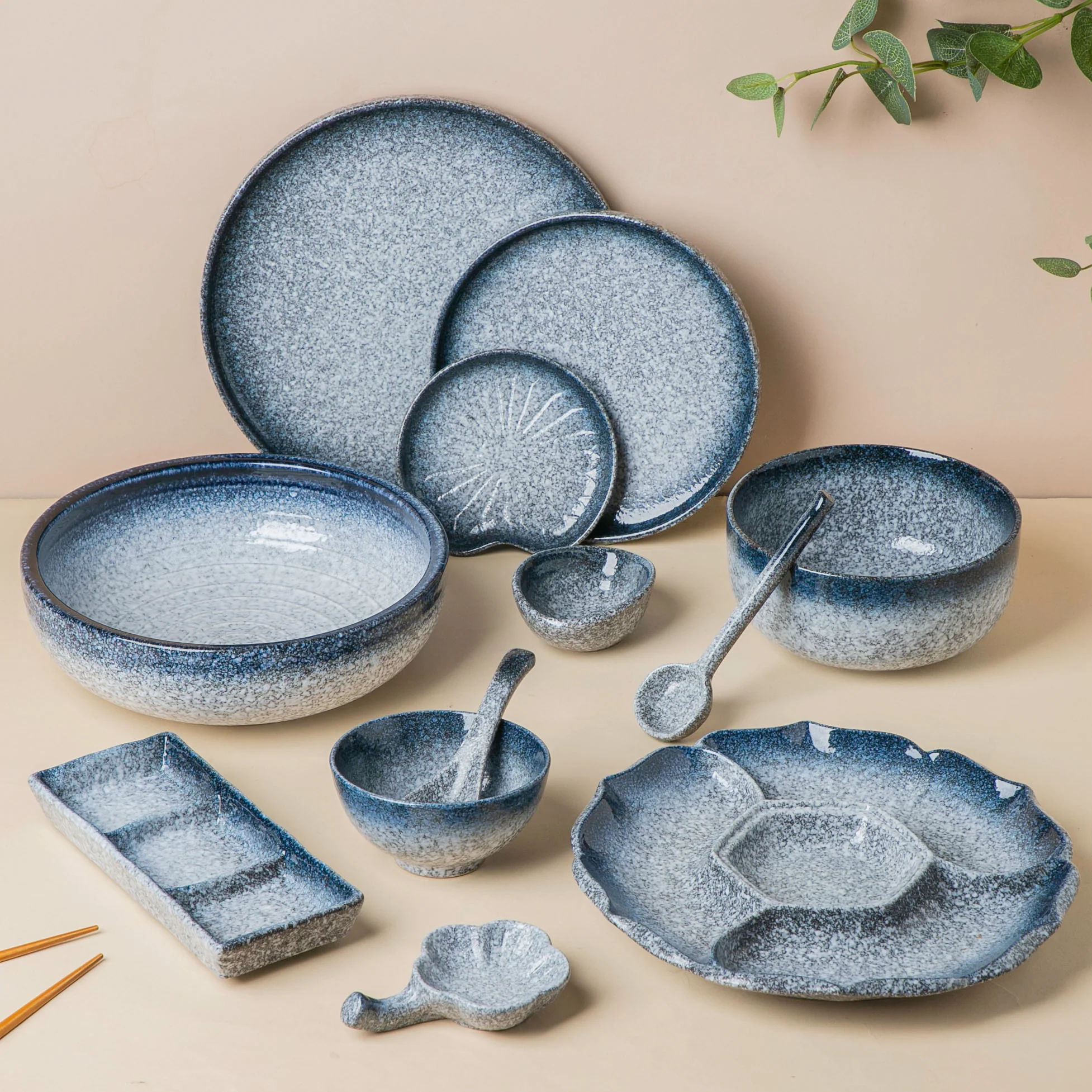 Pebble Glazed Small Plate Blue Grey 6 Inch - Image 6