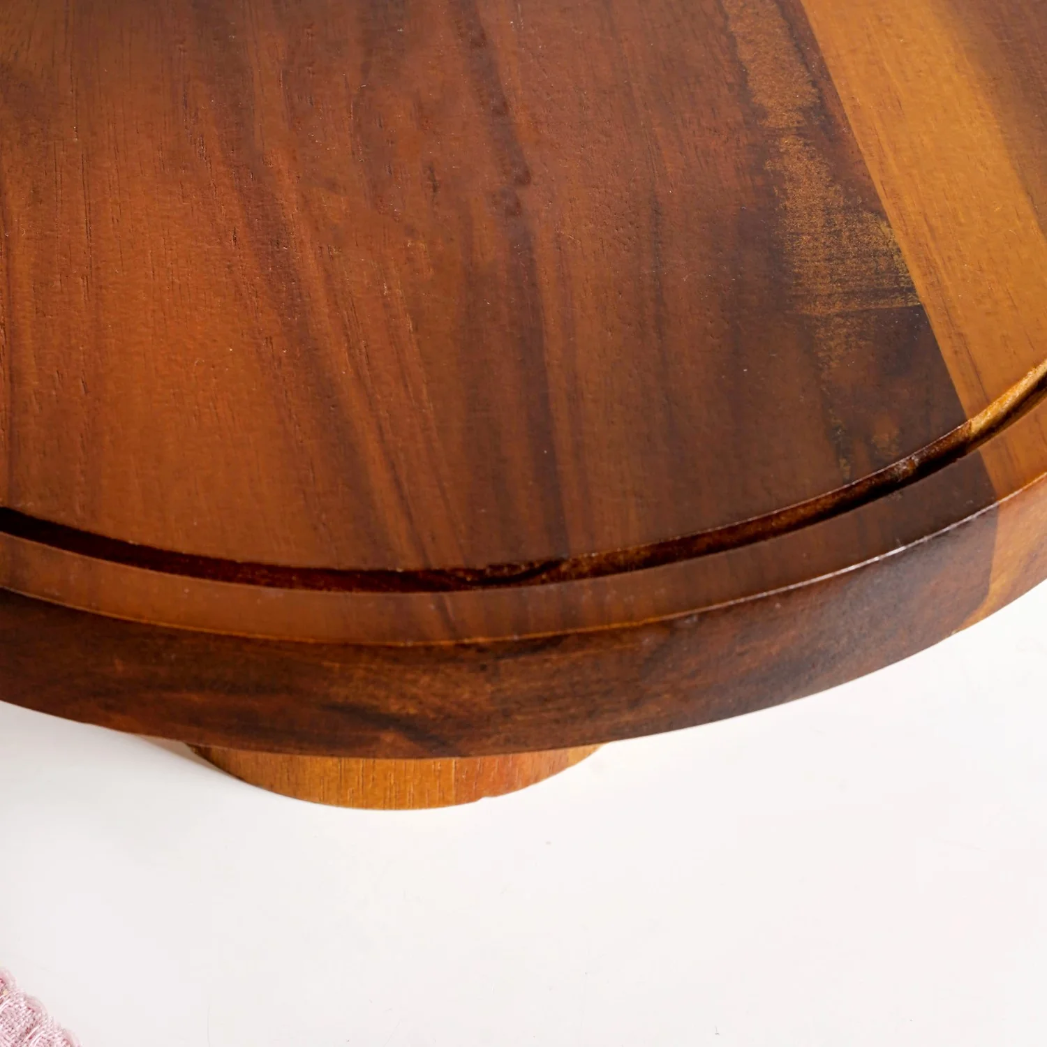 Pedestal Acacia Wood Cake Stand With Cloche 22cm - Image 7