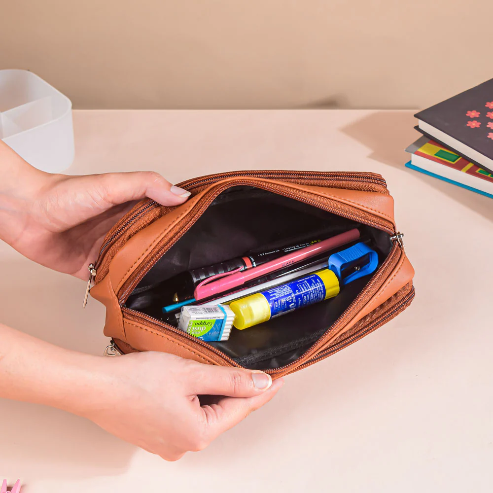 Pencil Bag Tan - Image 2