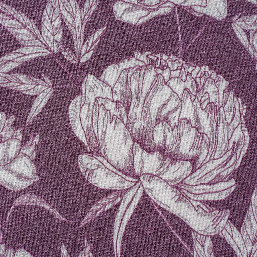 Peony Purple Printed Cotton Table Mat Set Of 6 - Image 6