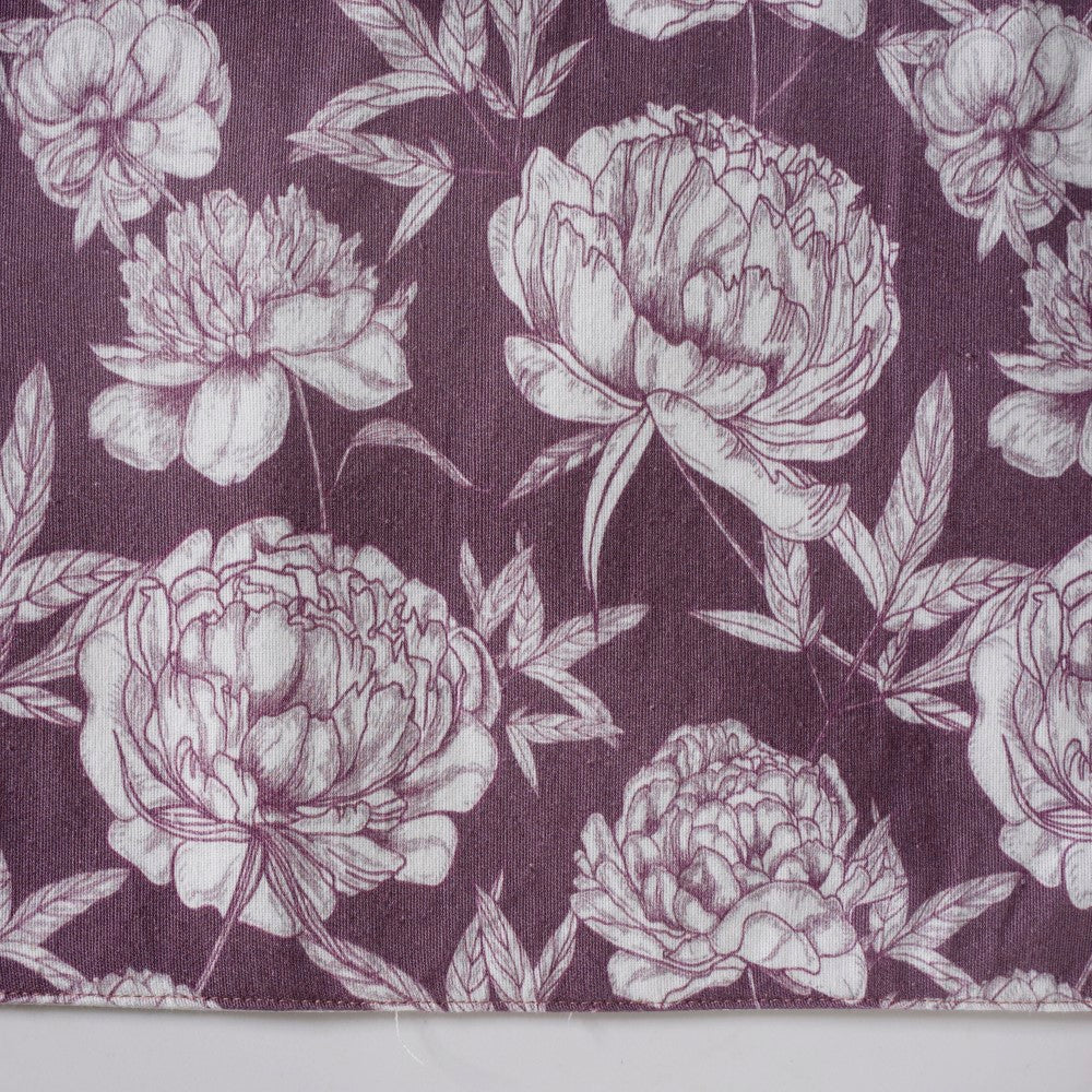 Peony Purple Printed Cotton Table Runner For 6 Seater - Image 5