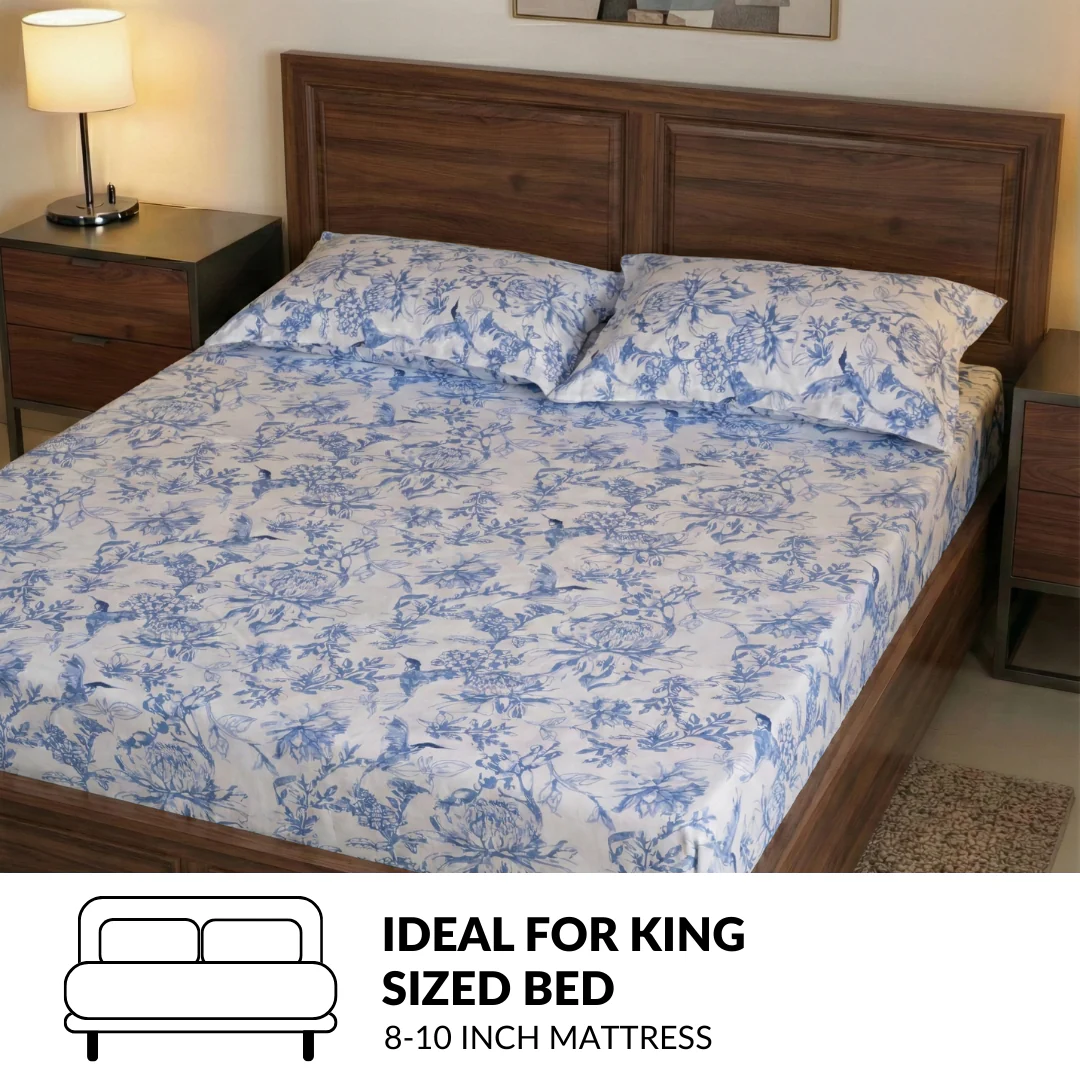 Petal Story Pure Cotton King Size Bedding Set 275x275cm - Image 7