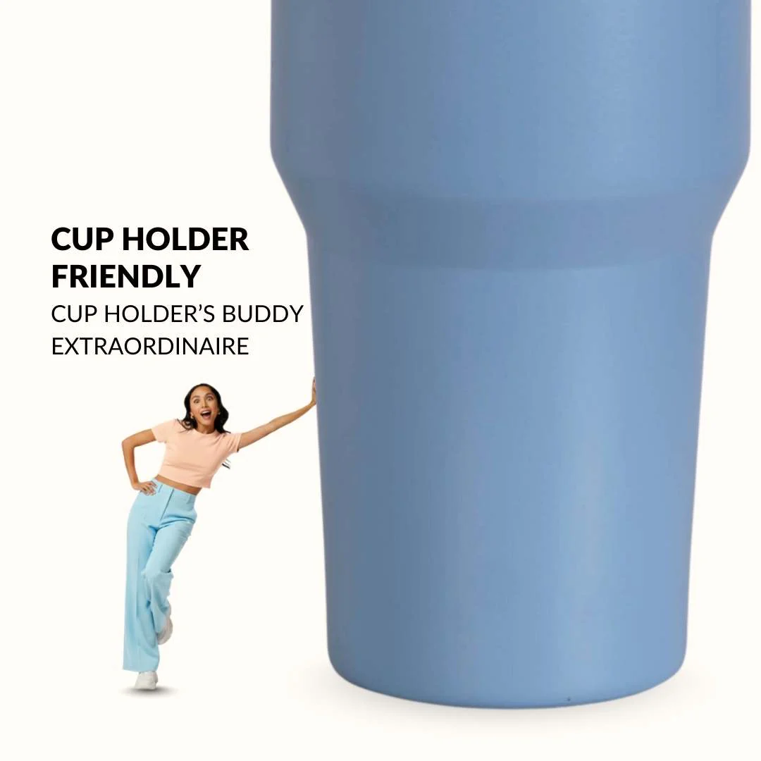 PickSip 40 Insulated Tumbler Bottle With Top Handle Blue Frost 1200ml - Image 5
