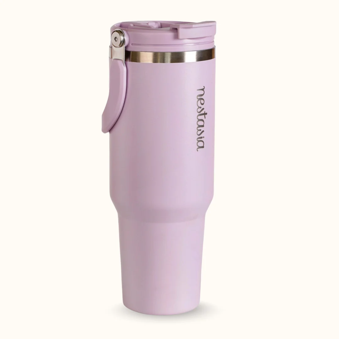 PickSip 40 Insulated Tumbler Bottle With Top Handle Lilac Haze 1200ml