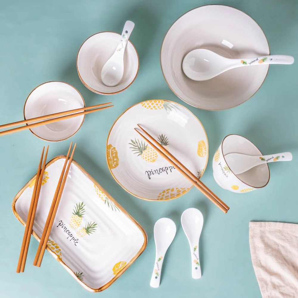 Pineapple 16 Piece Snack Set For 4 - Image 2