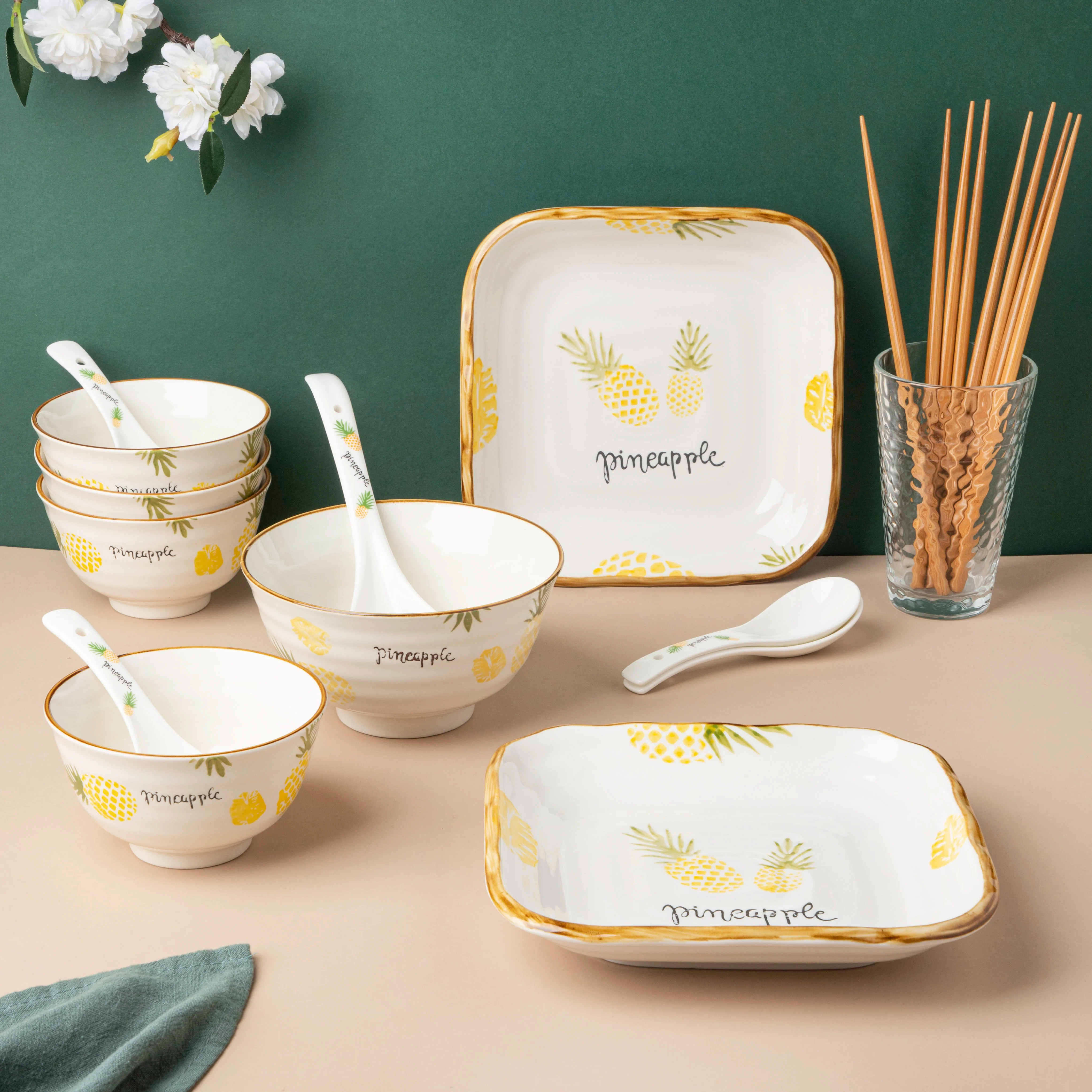 Pineapple 16 piece Soup Set For 4 - Image 6