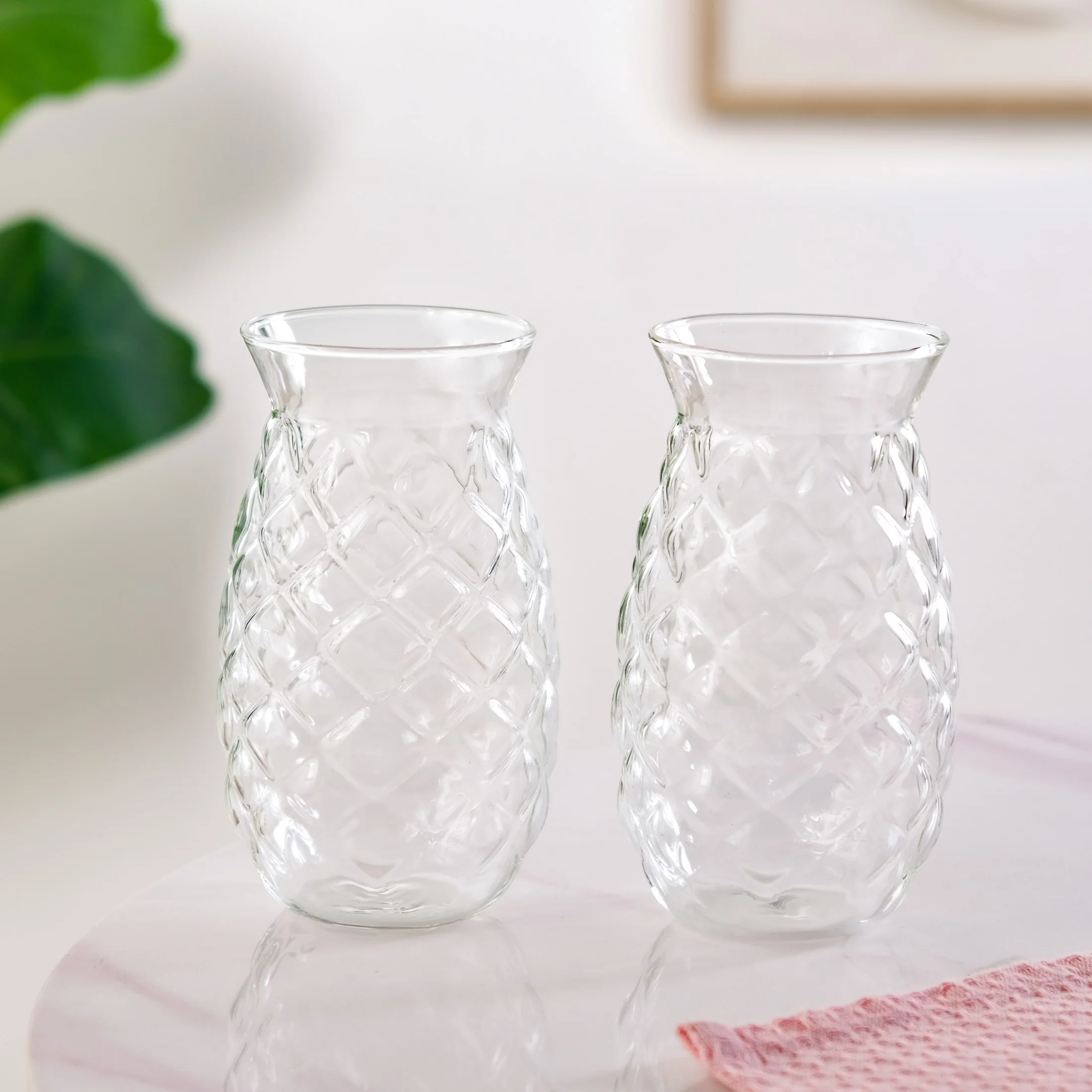 Pineapple Drinking Glass Set Of 2 500ml - Image 5