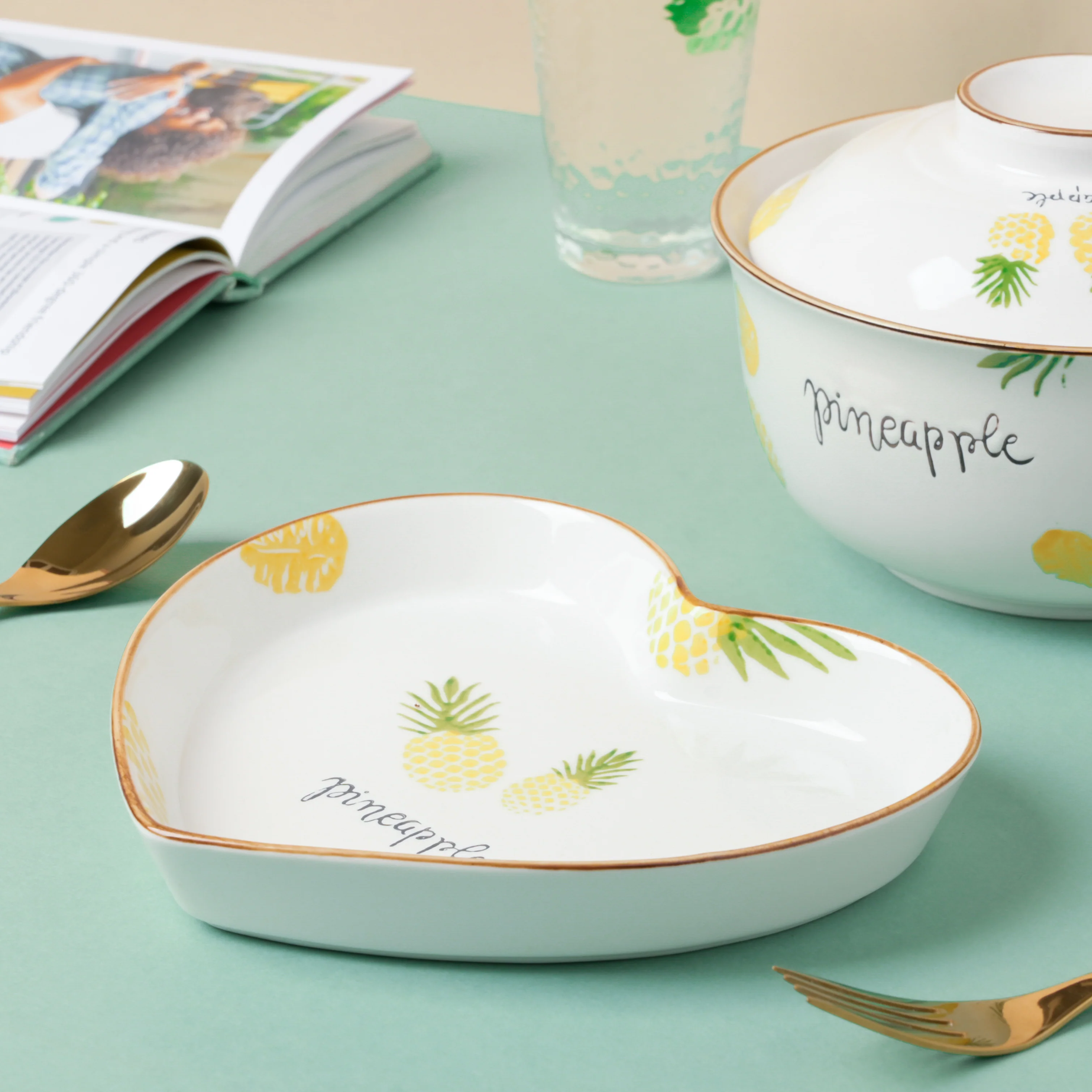 Pineapple Heart Supper Set For 4 - Image 8