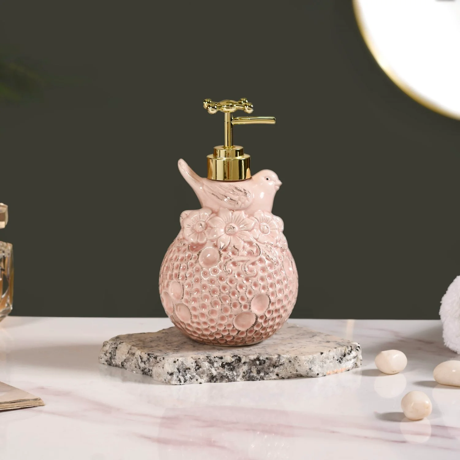 Pink Bird Embossed Liquid Dispenser - Image 3