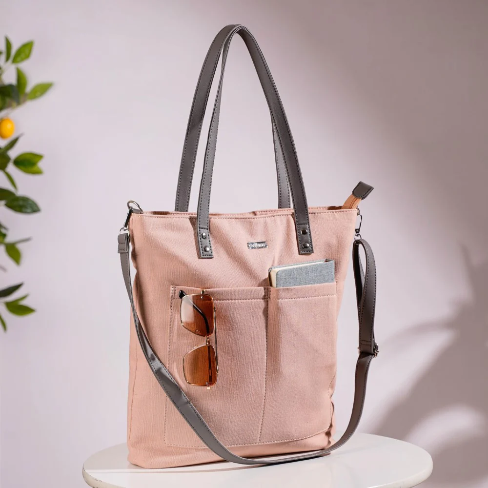 Pink Canvas Tote Bag - Image 11