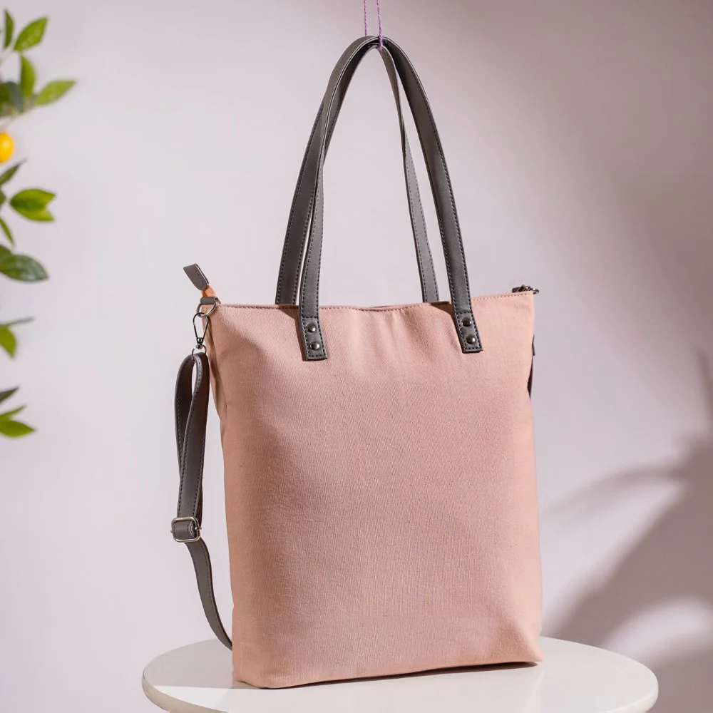 Pink Canvas Tote Bag - Image 12
