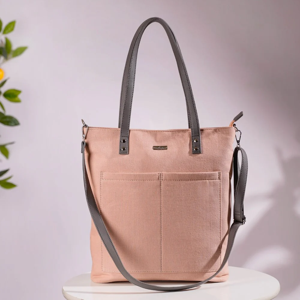 Pink Canvas Tote Bag - Image 15