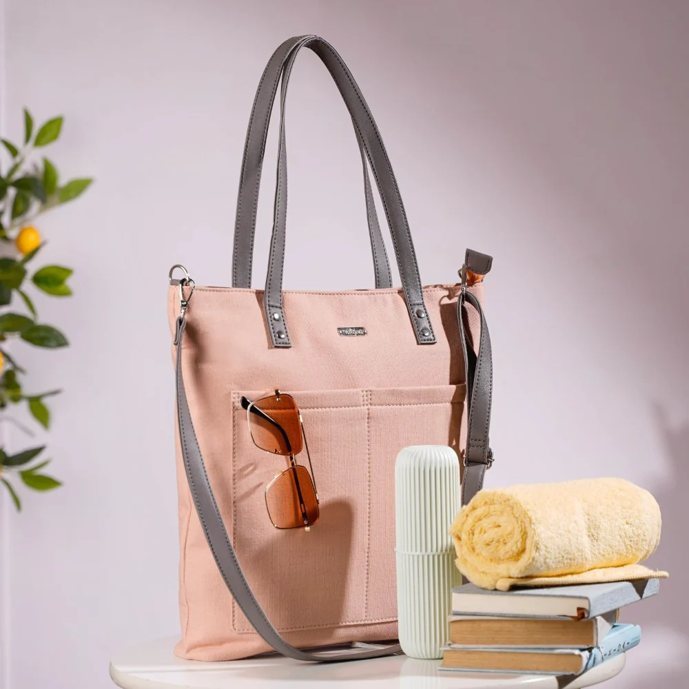 Pink Canvas Tote Bag - Image 2