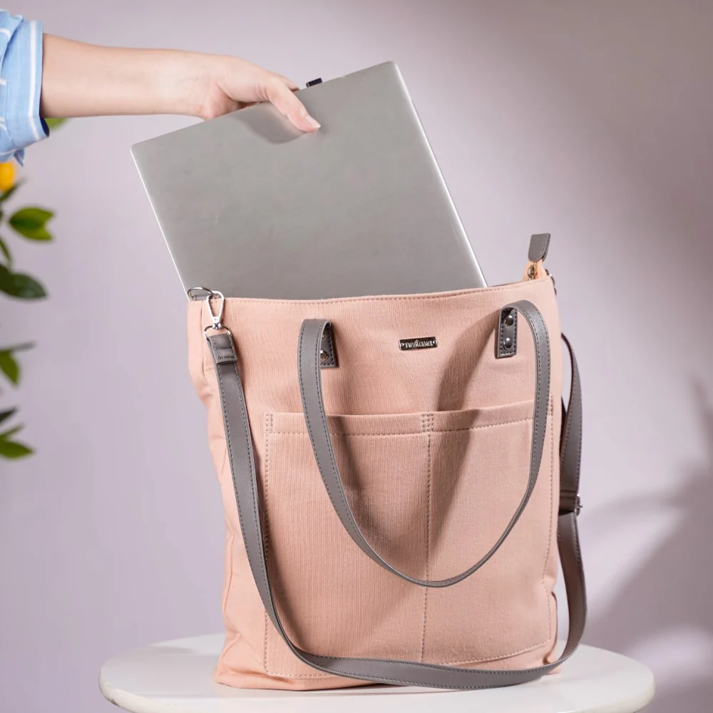 Pink Canvas Tote Bag - Image 4