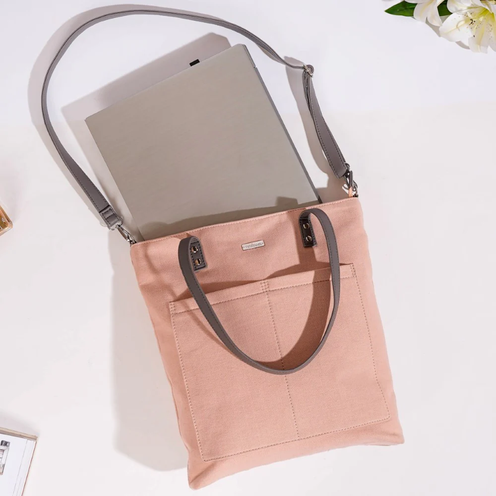 Pink Canvas Tote Bag - Image 5