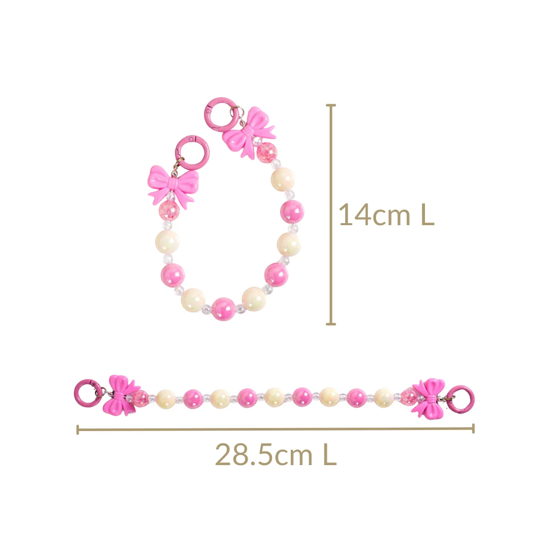 Blush Pink Bow Keychain - Image 4