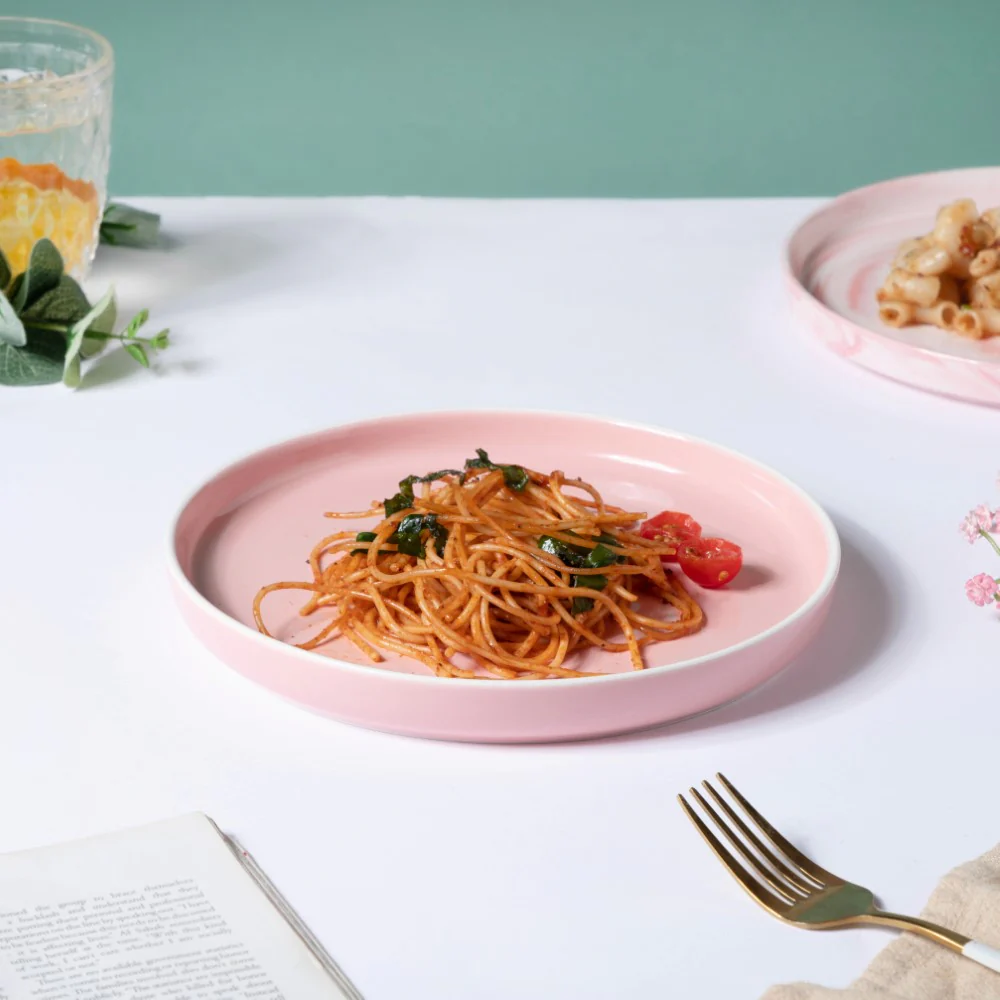 Pink Floral Plates