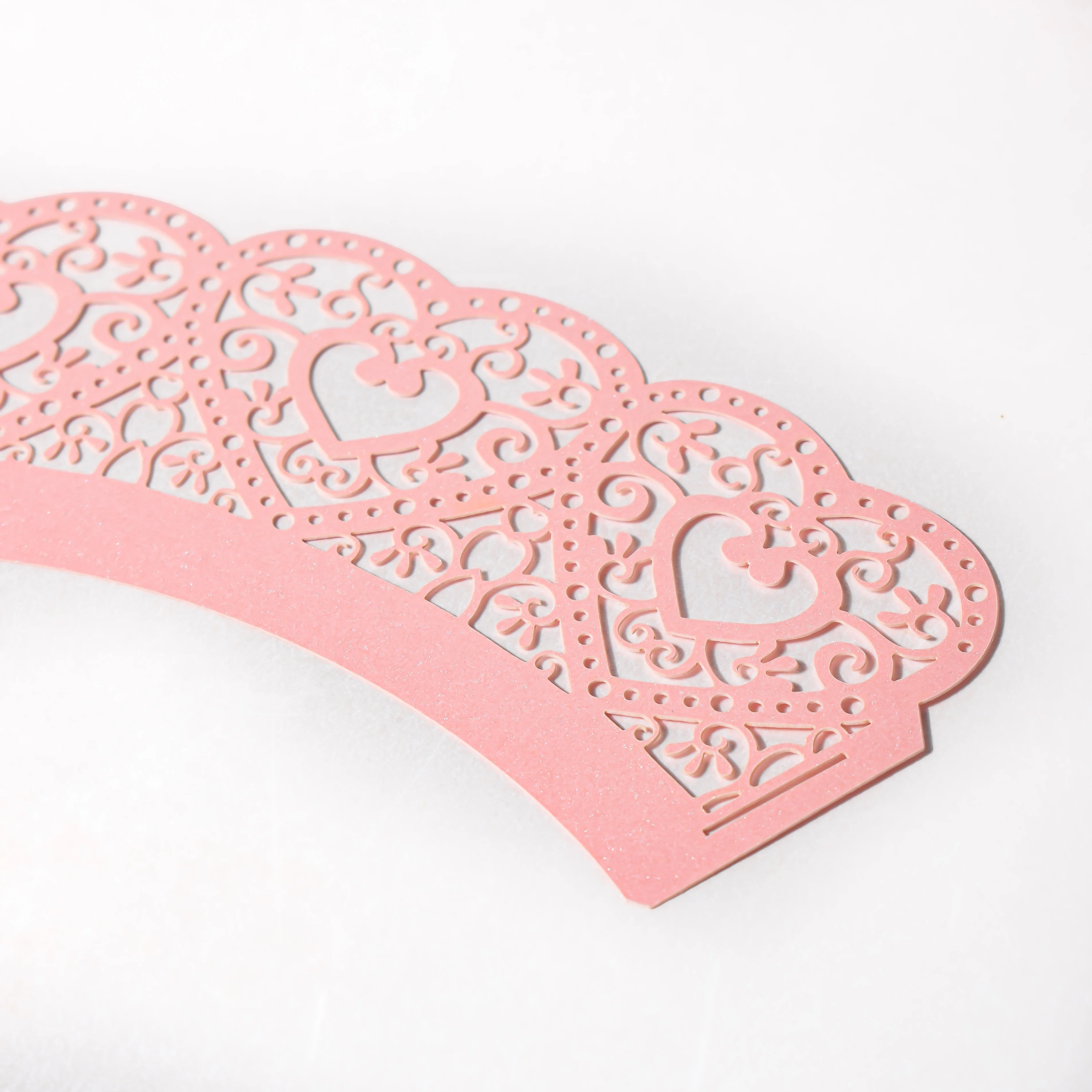 Pink Heart Lace Cupcake Wrapper Set Of 20 - Image 5
