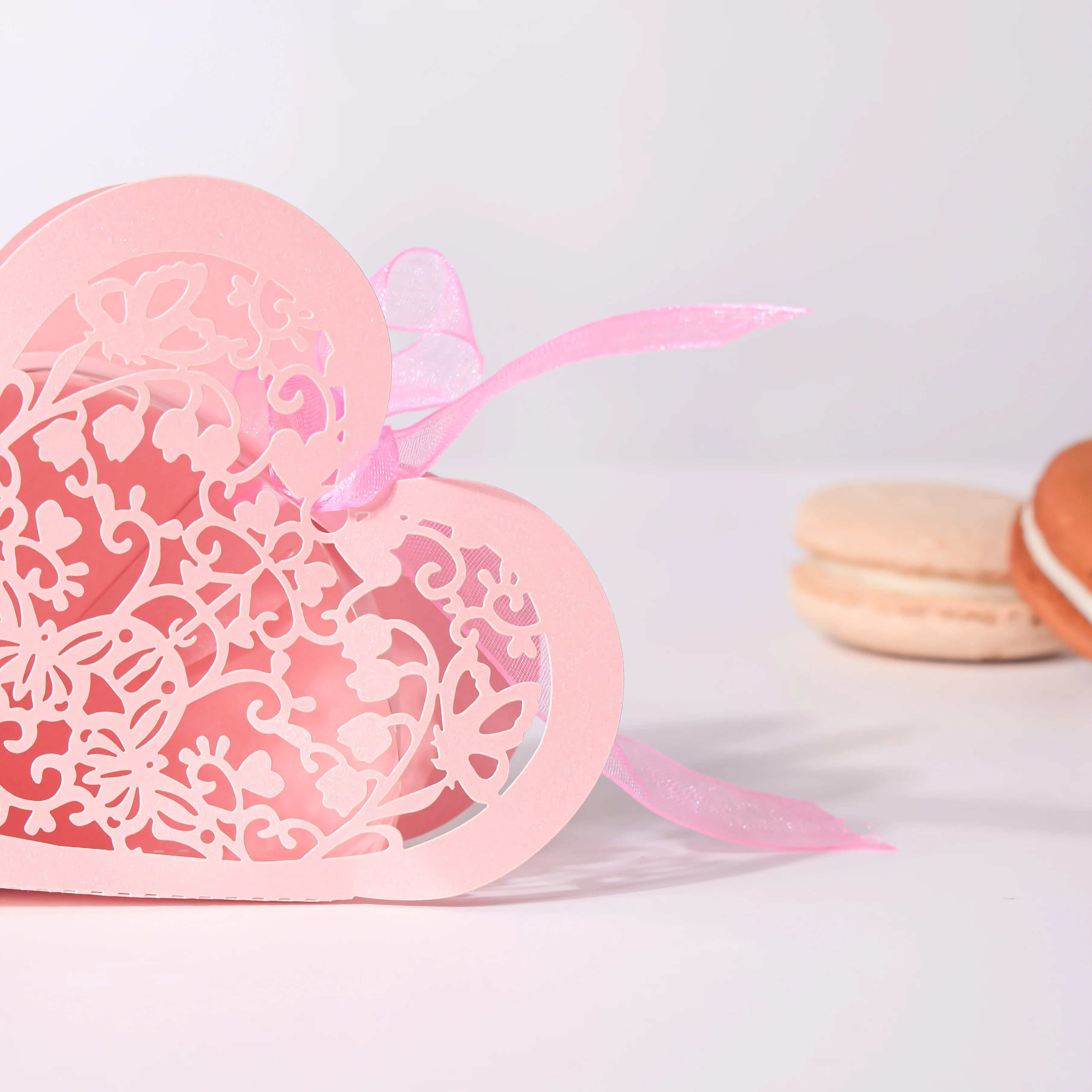 Pink Heart Paper Gift Box Set Of 20 - Image 5