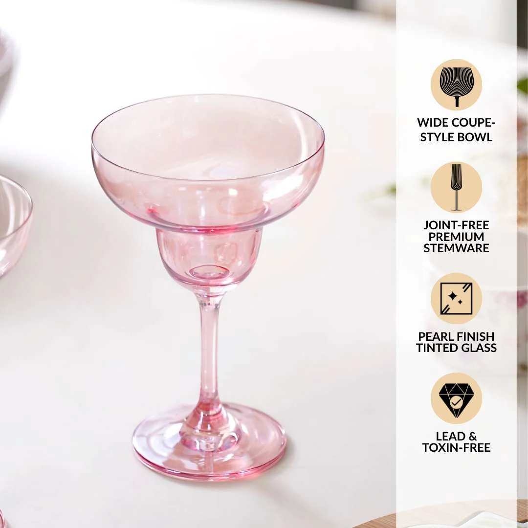 Pink Margarita Glass Set Of 2 240ml - Image 2