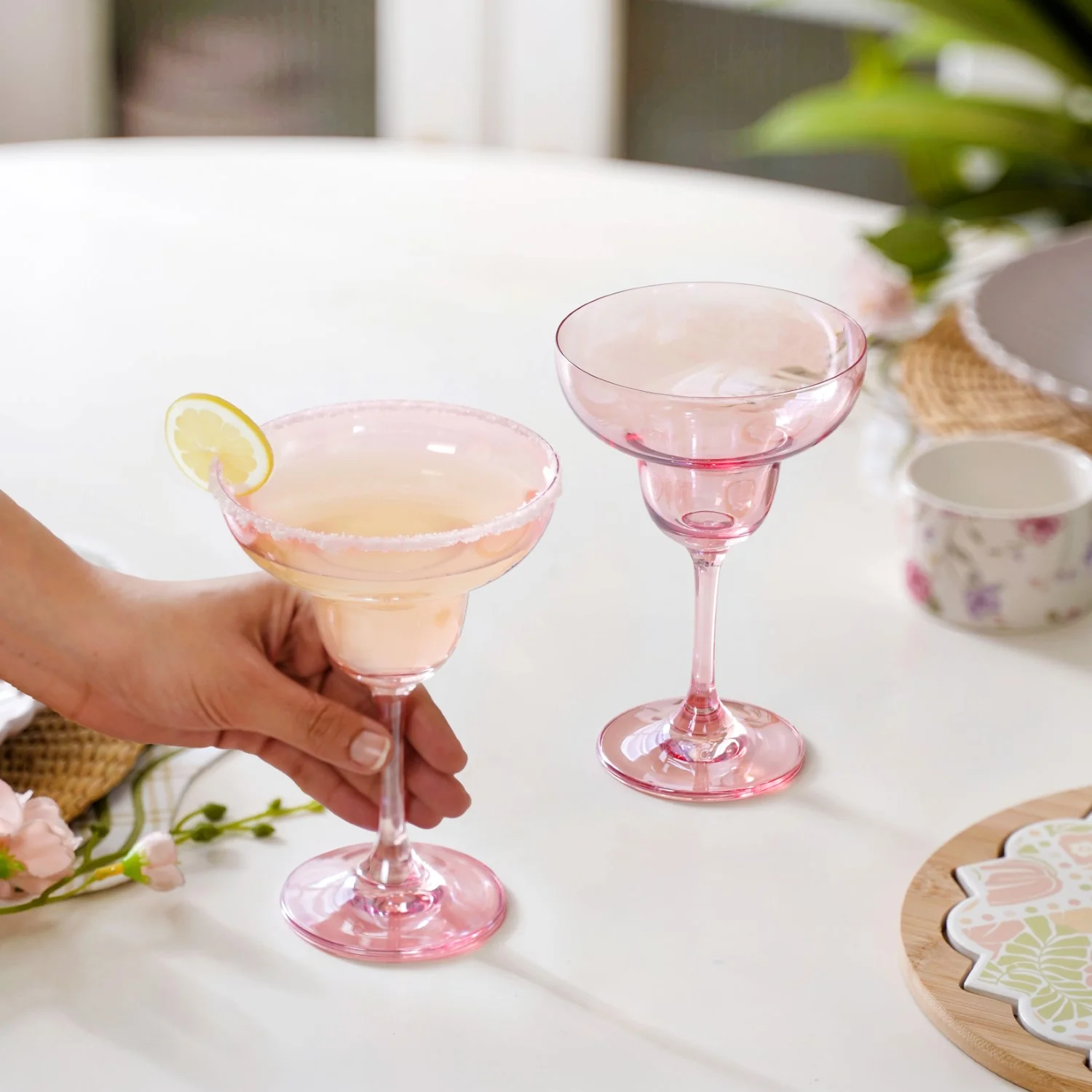 Pink Margarita Glass Set Of 2 240ml - Image 3