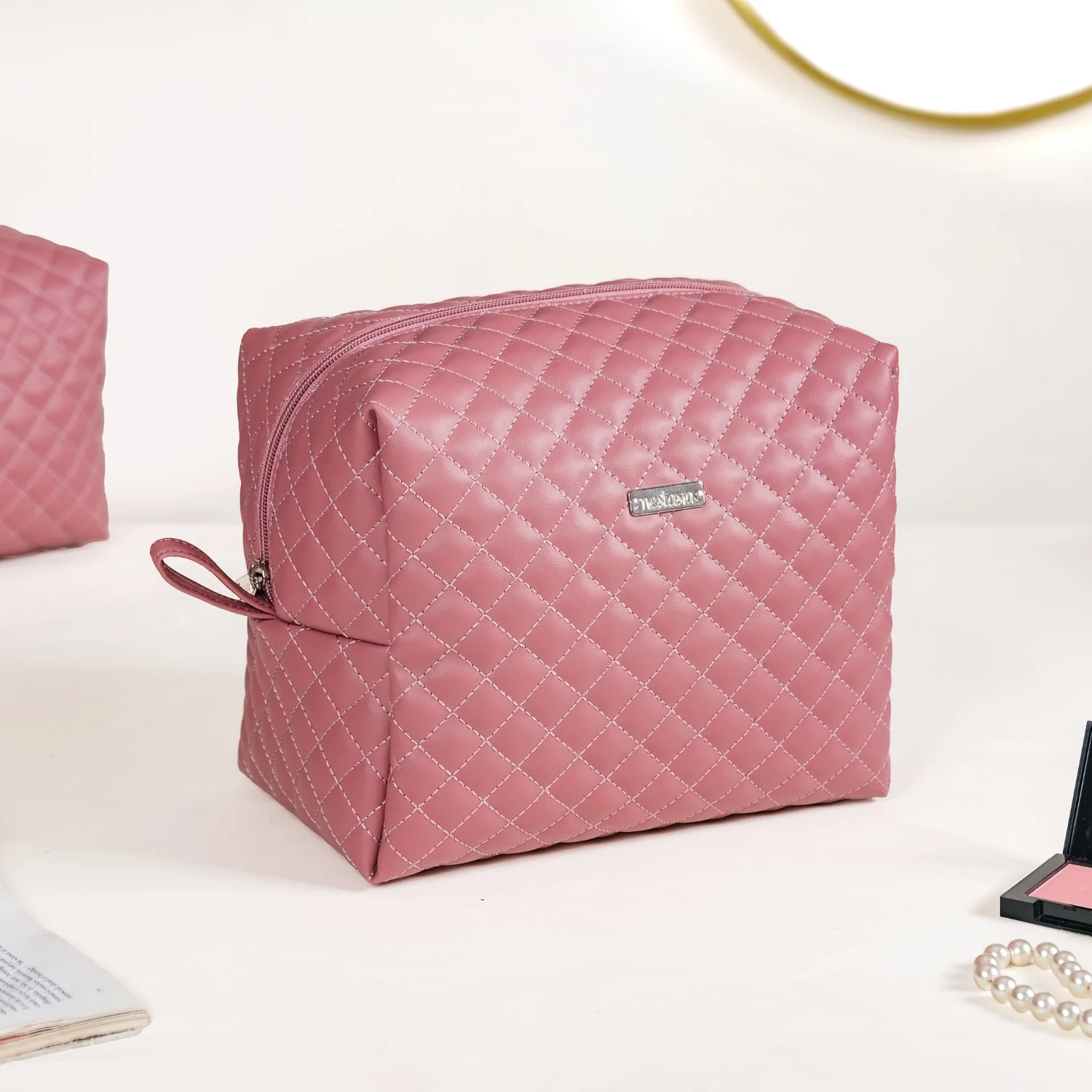 Pink Multipurpose Toiletry Bags Set Of 3 - Image 3