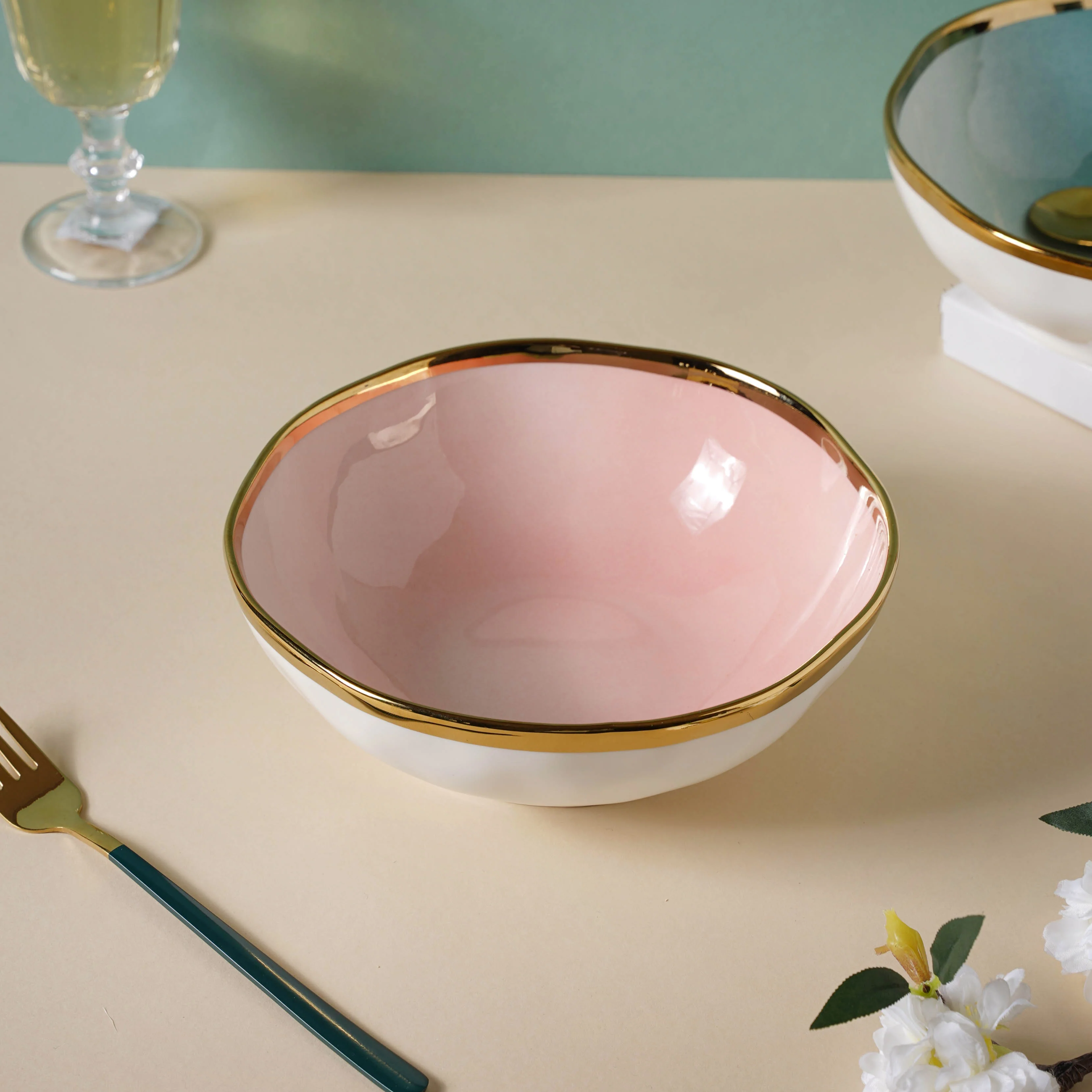 Pink Ombre 21 Piece Dinner Set For 6 - Image 12