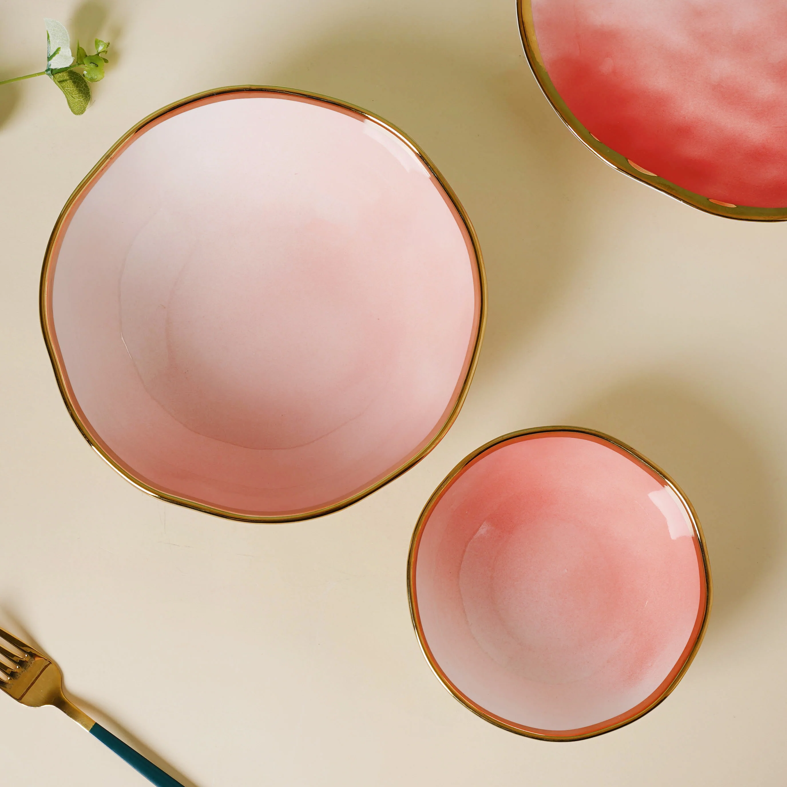 Pink Ombre 21 Piece Dinner Set For 6 - Image 17