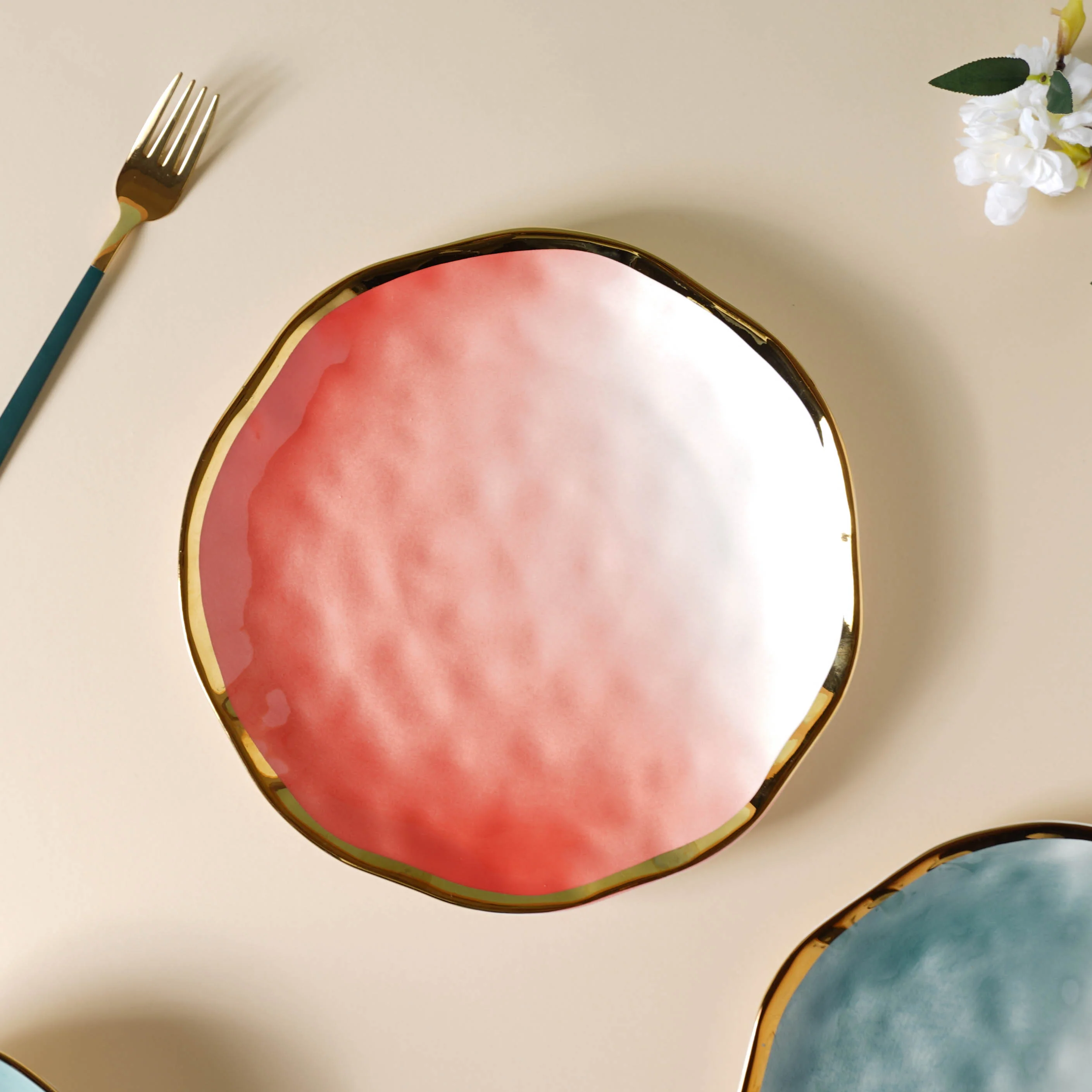 Pink Ombre 21 Piece Dinner Set For 6 - Image 7