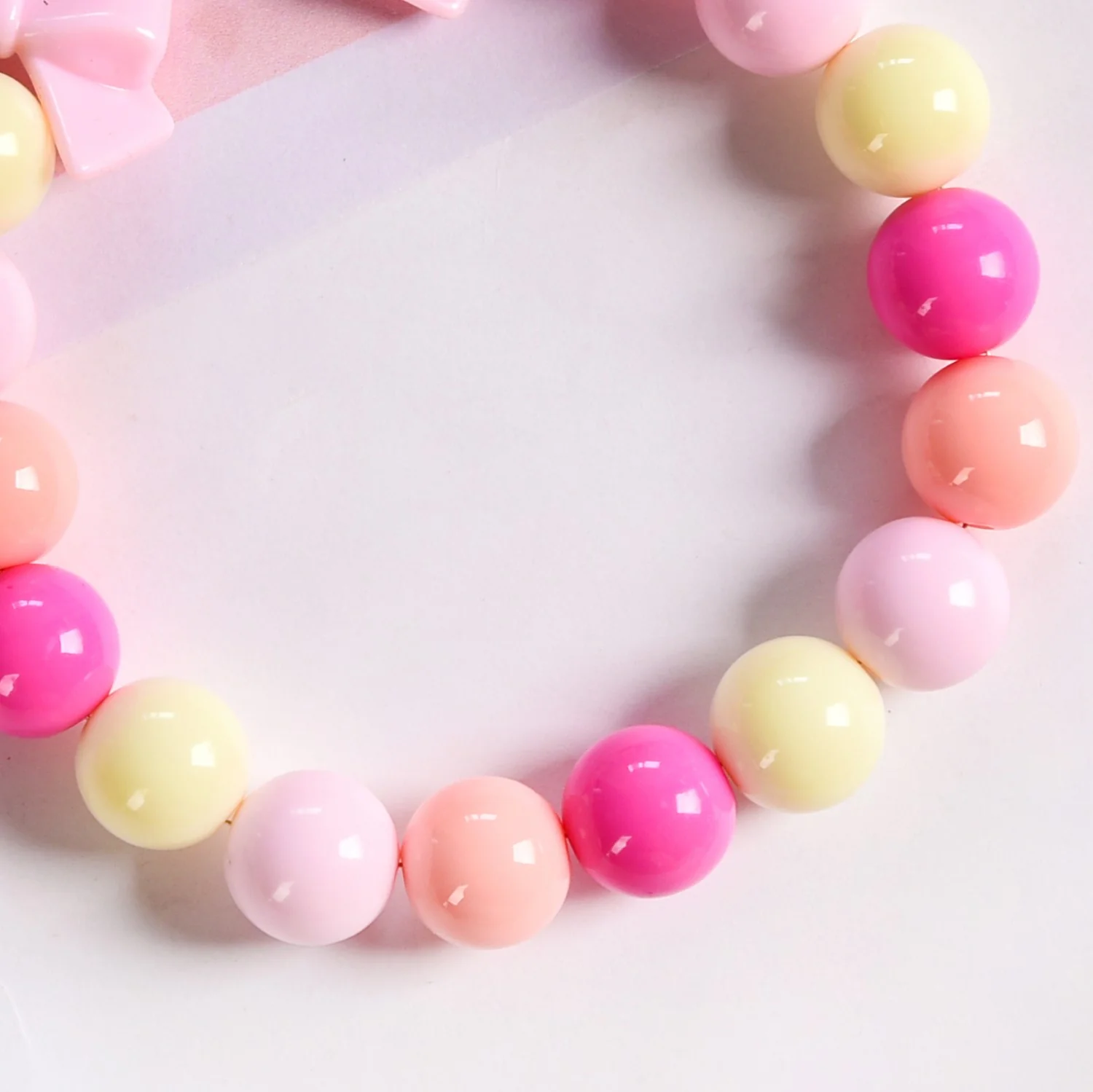 Pink Paradise Beaded Keychain - Image 6