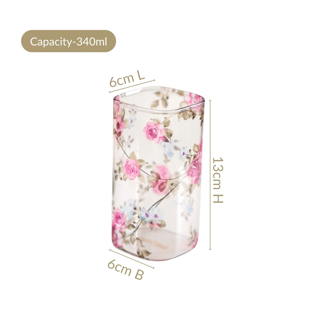 Pink Roses Cocktail Glass Set Of 4 340ml - Image 4