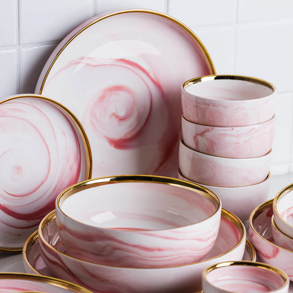 Pink Marble Bowls - Image 3
