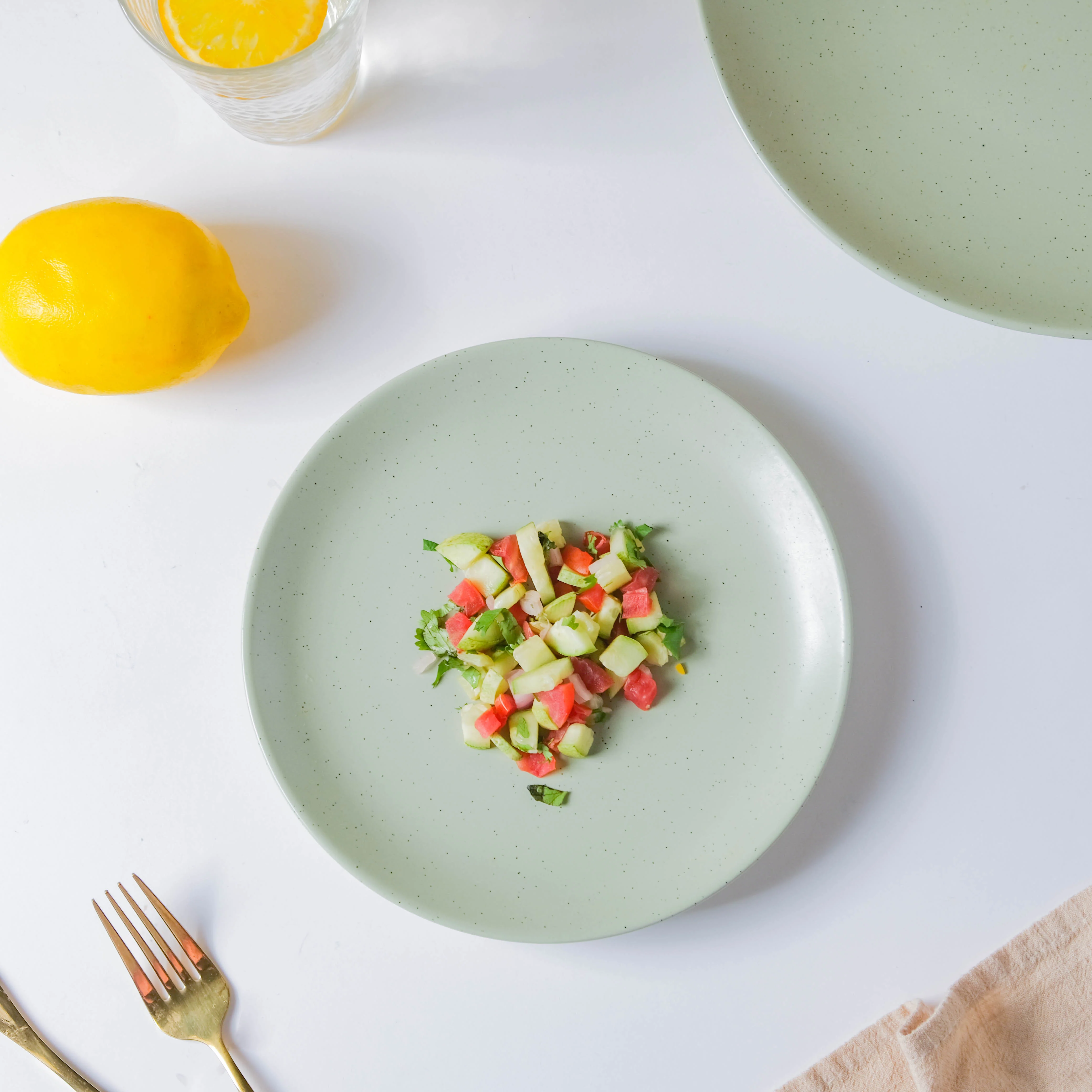 Pixie Glaze Snack Plate Green 8 Inch - Image 3