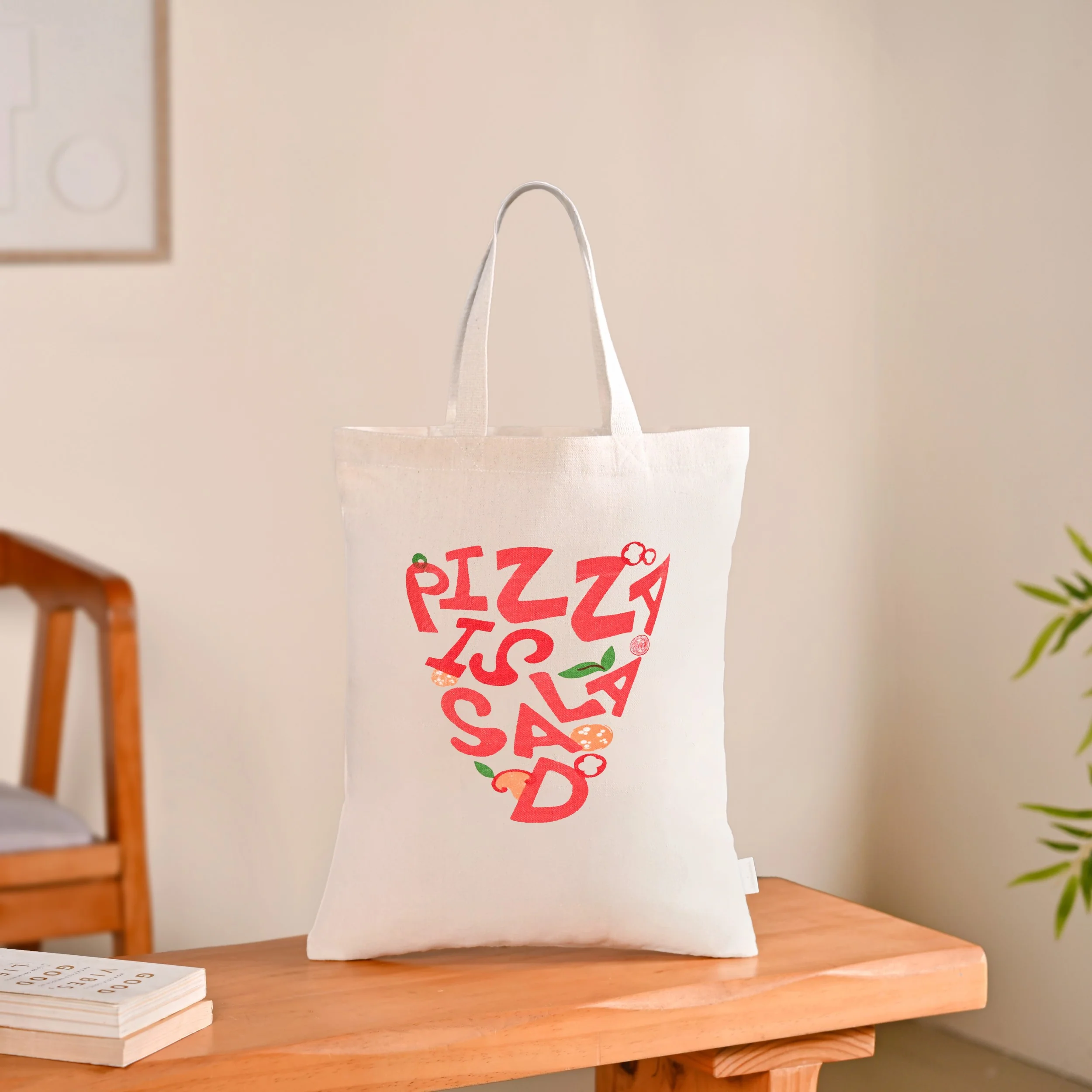Pizza Coffee Canvas Tote Bag Set Of 2 - Image 8