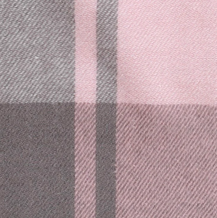 Plaid Pink And Grey Blanket Scarf - Image 7