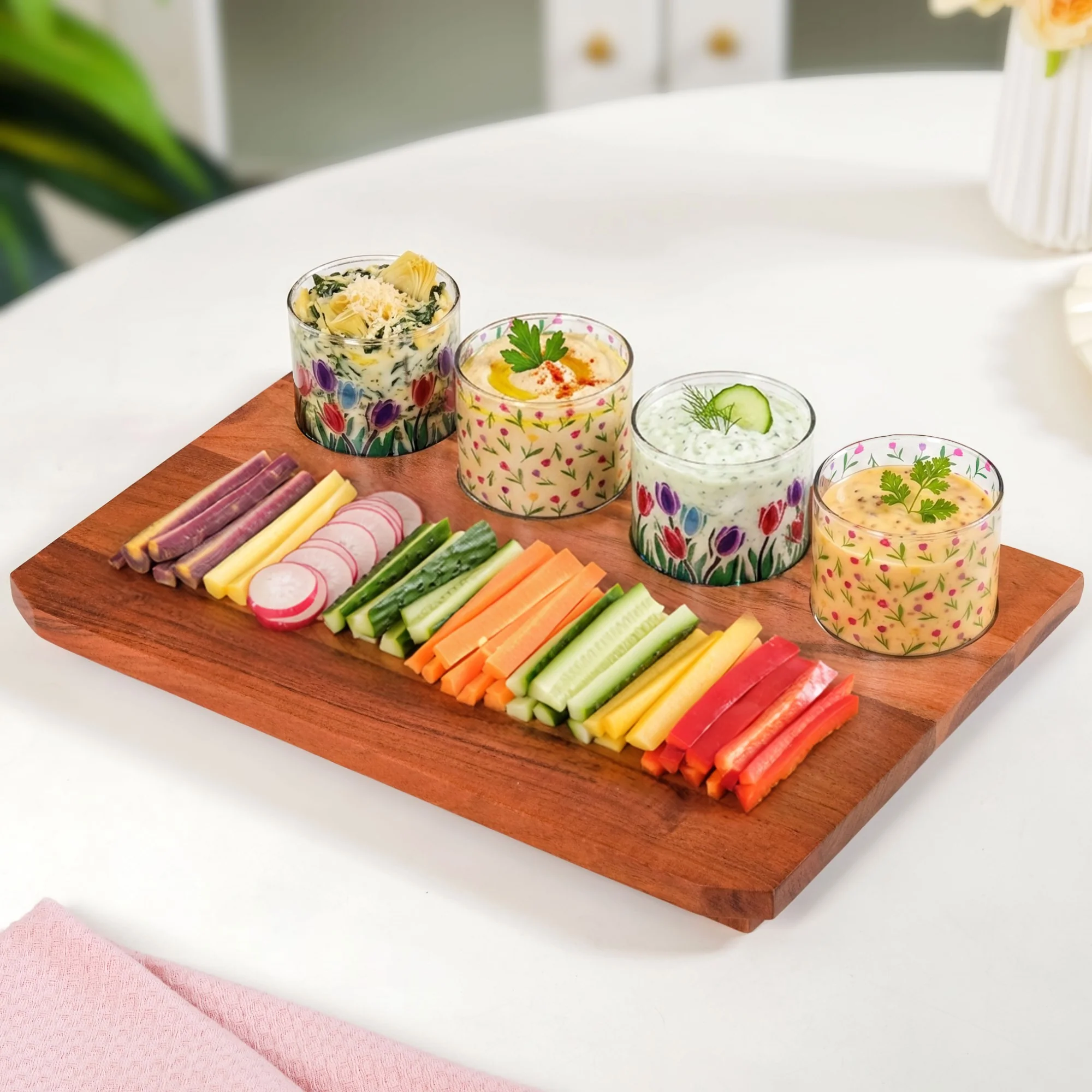 Platterazzi Party Platter With Dip Bowls Set Of 5