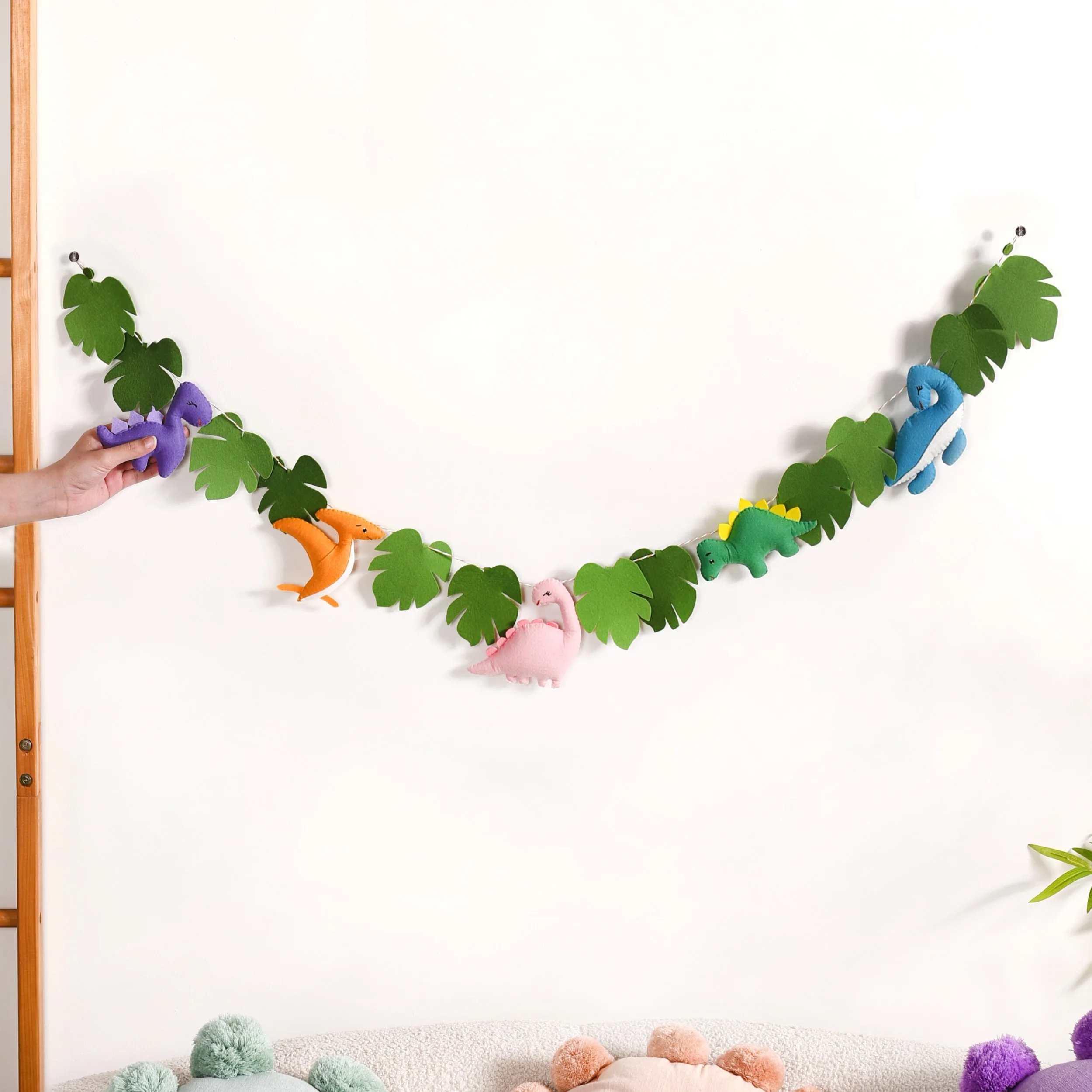Playful Dinosaur Nursery Bunting For Room Decor - Image 2