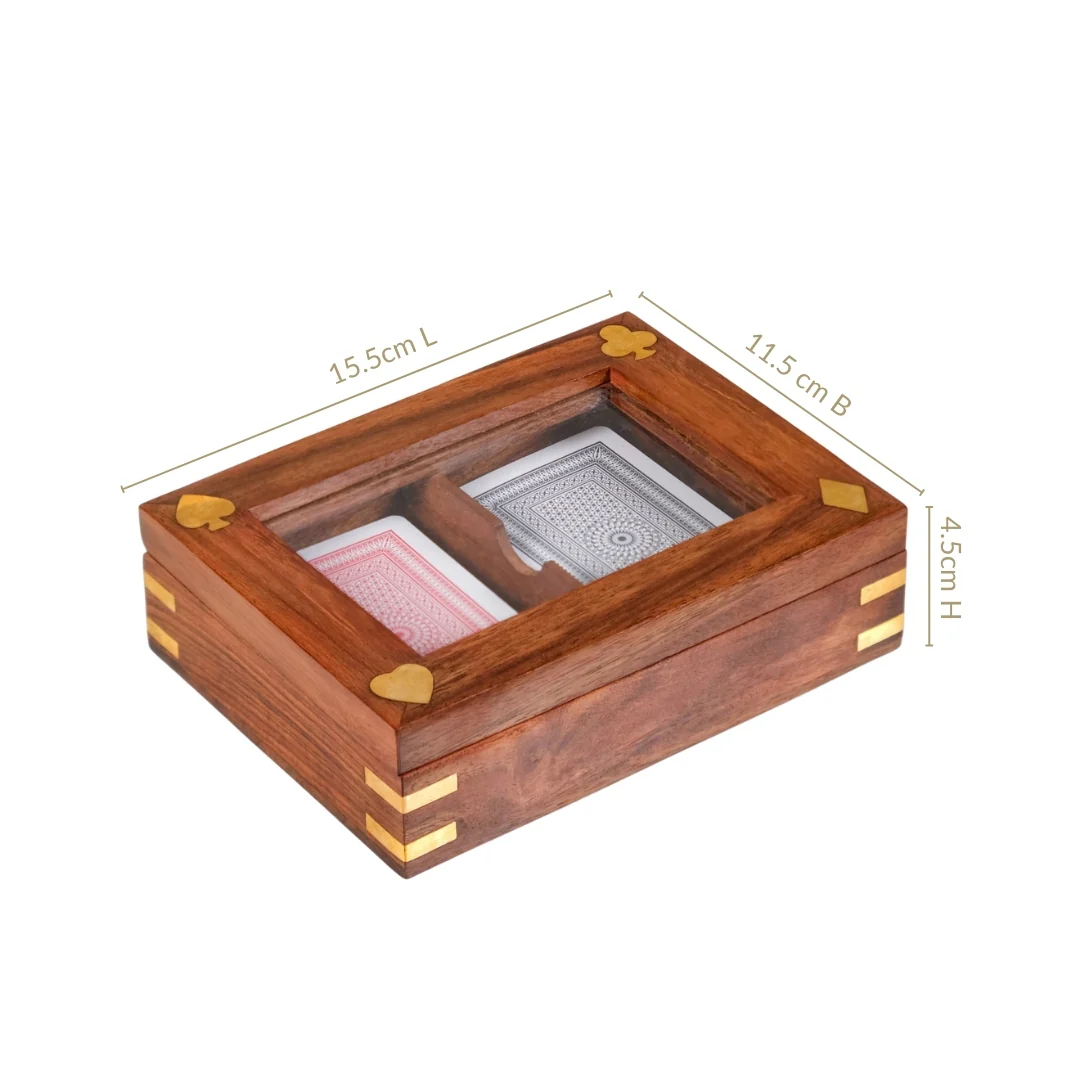 Playing Cards Set Of 2 in Wooden Display Box - Image 4