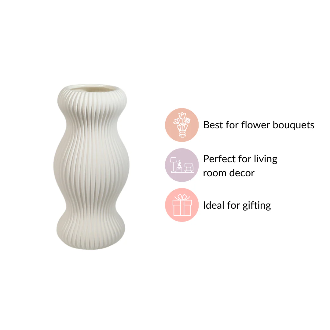 Pleated Flower Vase For Room Decor - Image 7