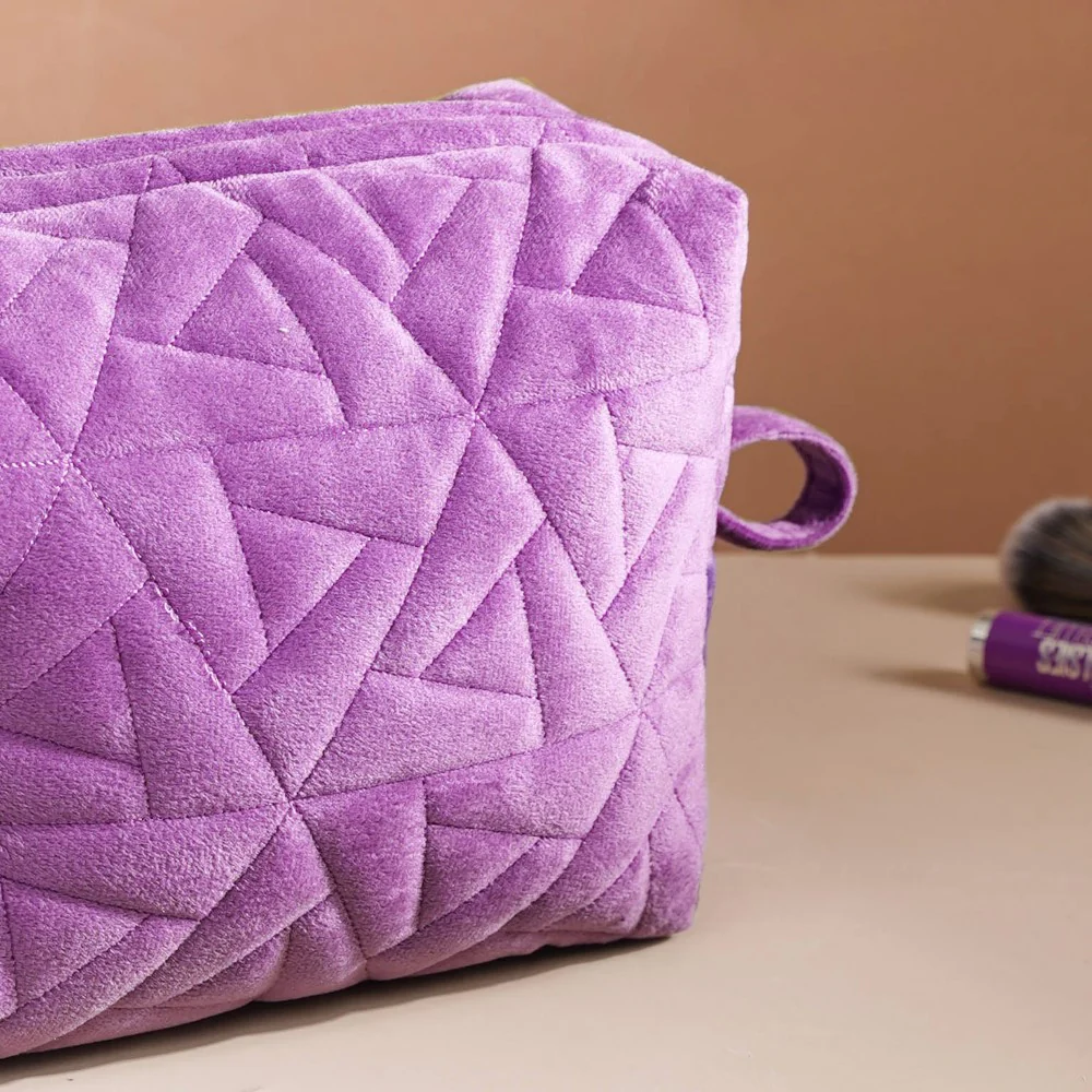 Plum Purple Cosmetic Bag Set Of 3 - Image 5