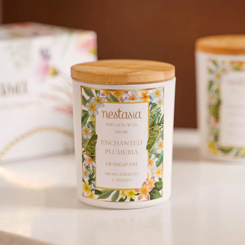 Plumeria & Lily Serenity Scented Candle Votives Set Of 2 - Image 6