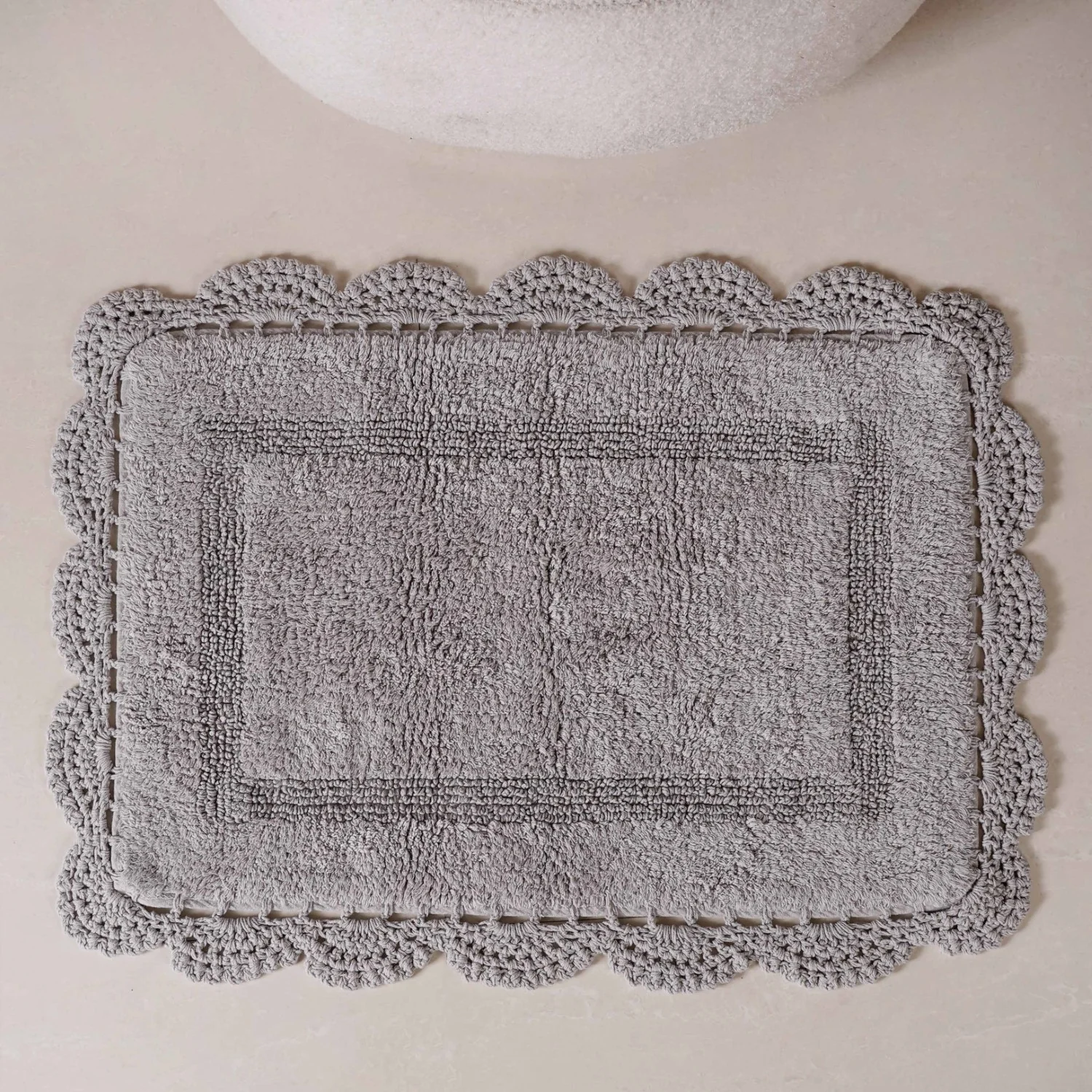 Plush Crochet Cotton Door Mats Set Of 2 29x21 Inch - Image 3