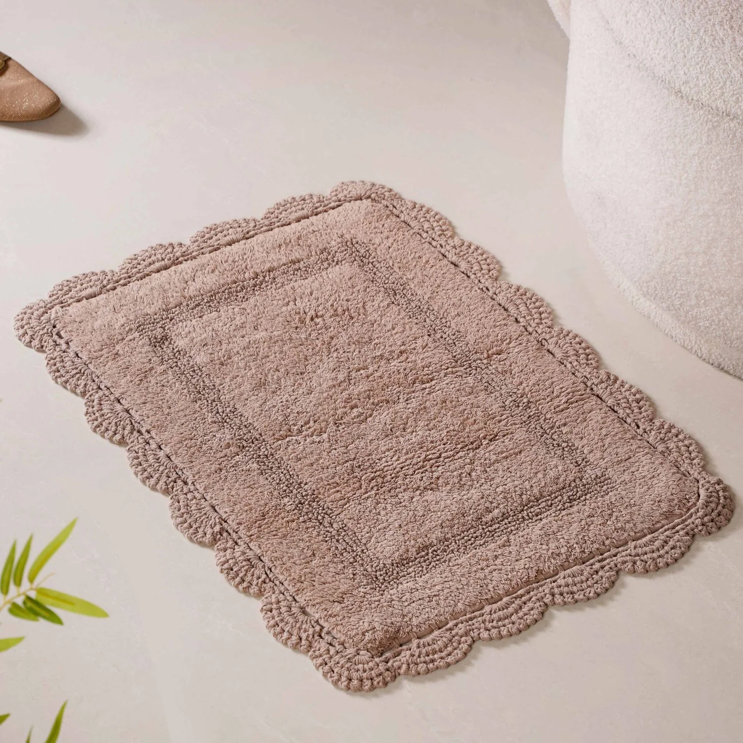 Plush Crochet Cotton Door Mats Set Of 2 29x21 Inch - Image 6