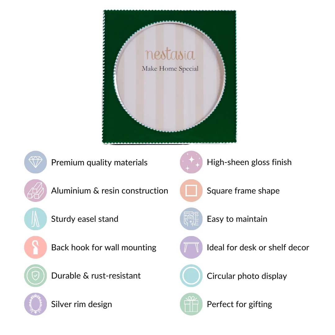 Polished Photo Frame Midnight Green 5"x5" - Image 4