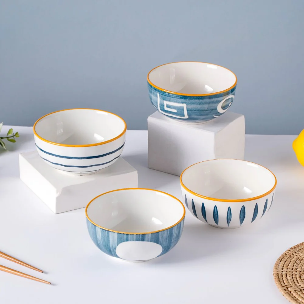 Polka Dot Ceramic Soup Bowl Nitori 250ml - Image 10