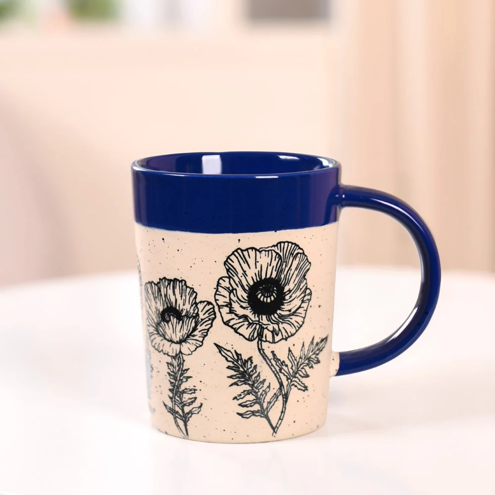 Poppy Grove Ceramic Coffee Mug Set Of 4 450ml - Image 6