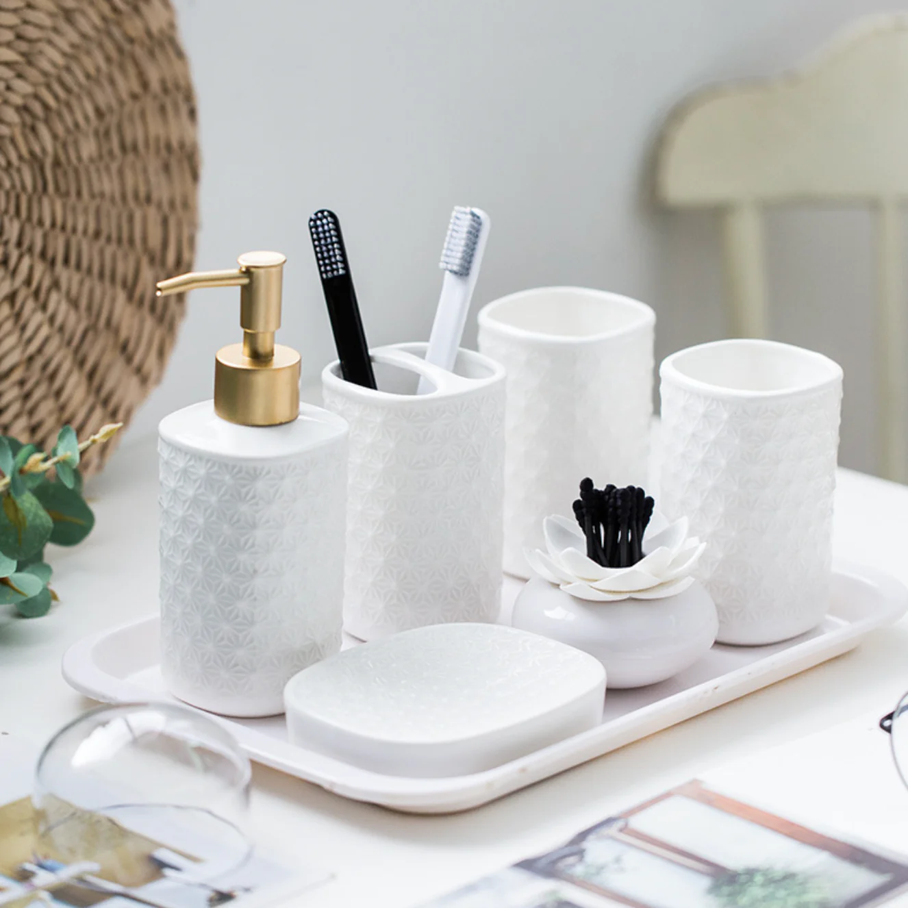 Porcelain White Bath Set - Image 6