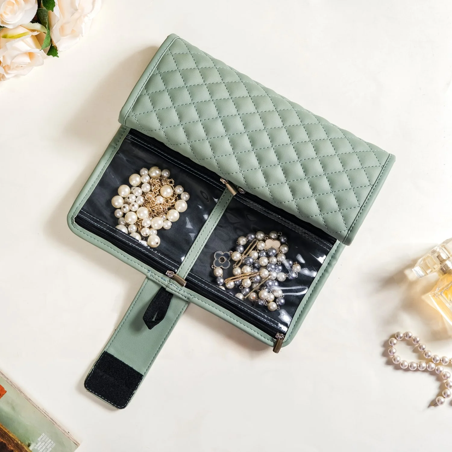 Portable Green Jewellery Organizer - Image 2