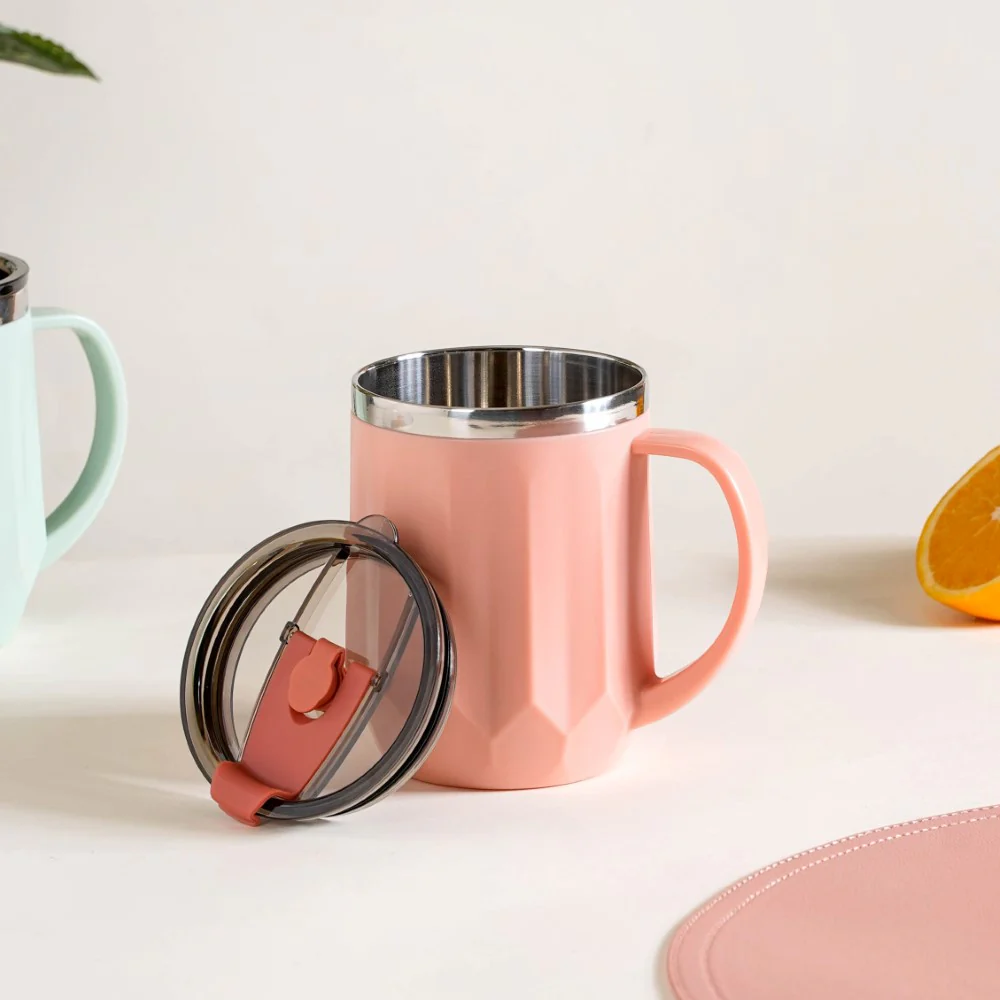 Portable Desk Coffee Mug Pink 400ml - Image 11