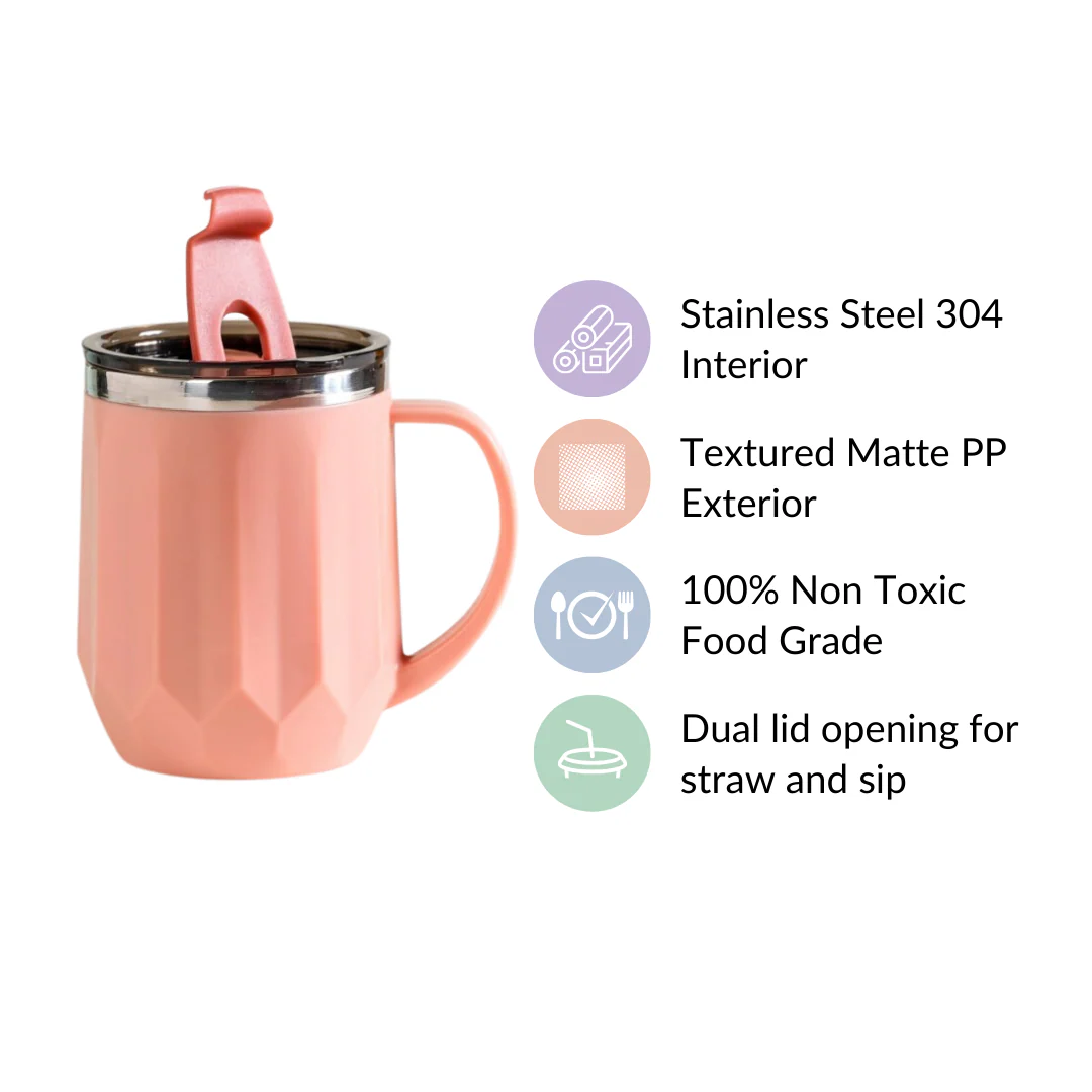 Portable Desk Coffee Mug Pink 400ml - Image 14